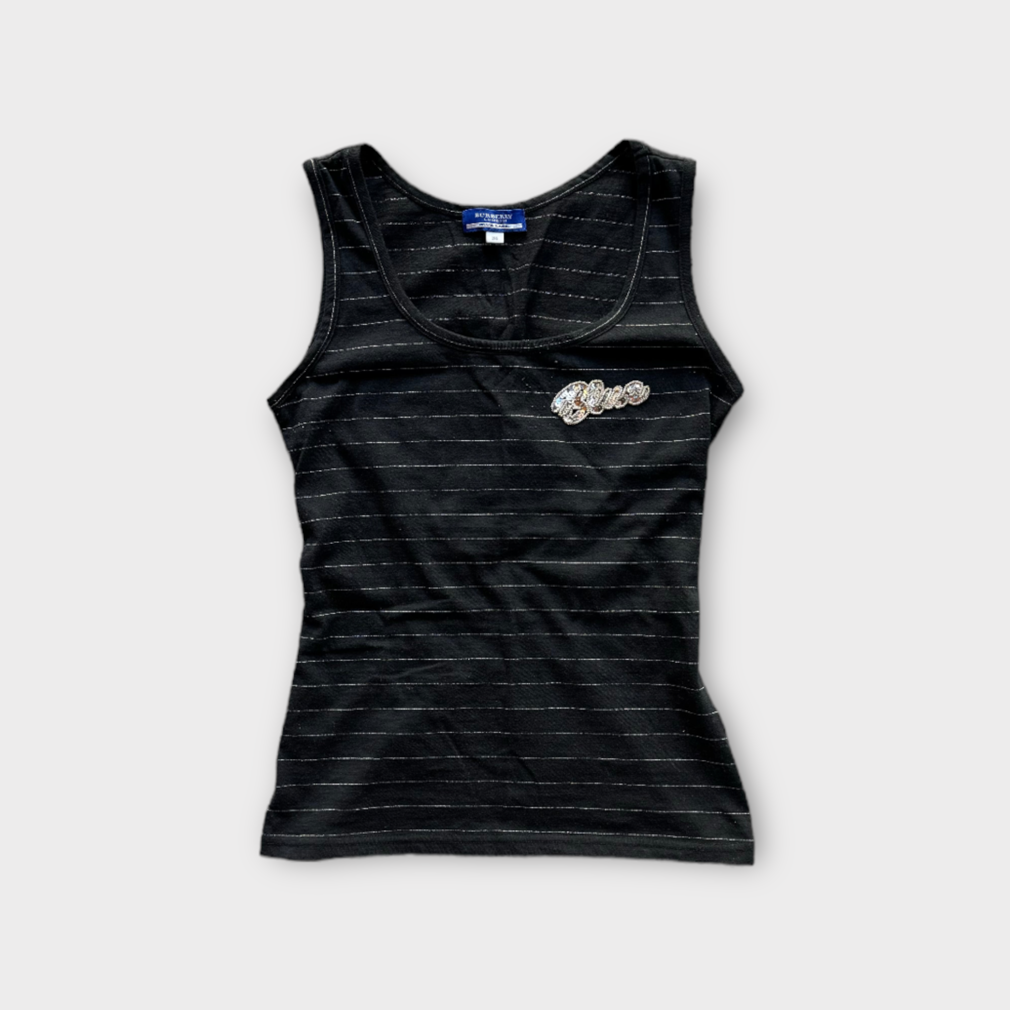 burberry blue label black tank top