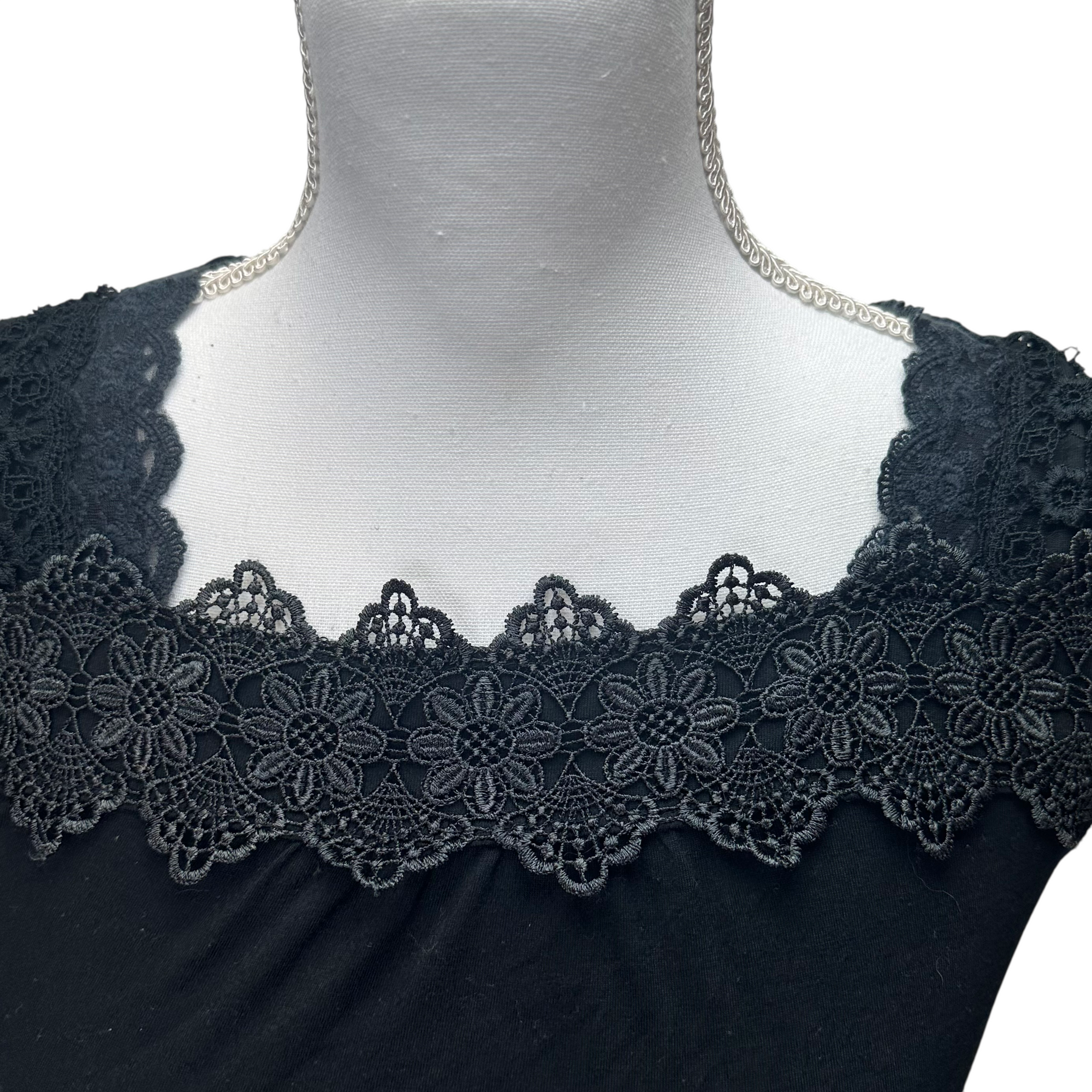 black lace tank top
