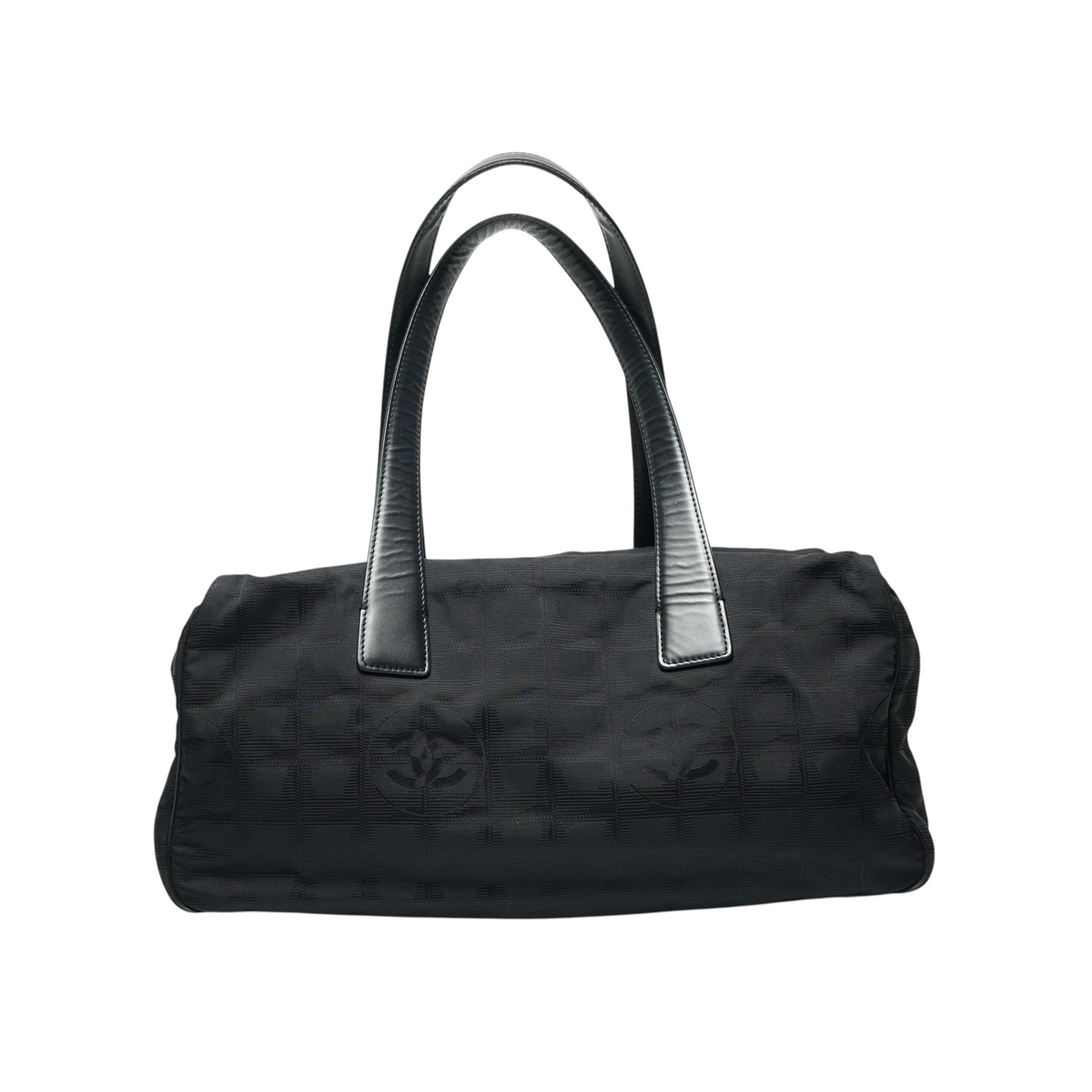 chanel 2000s black shoulder bag