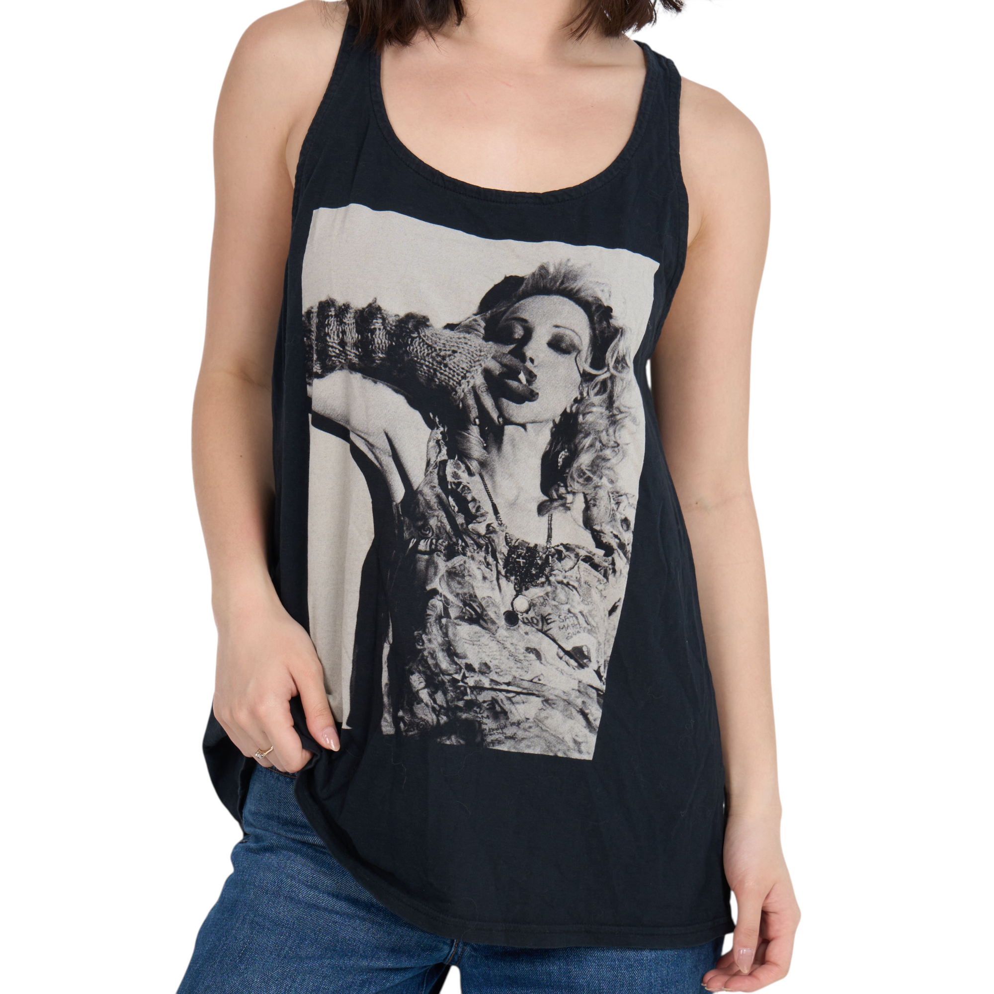 hysteric glamour black courtney love tank top