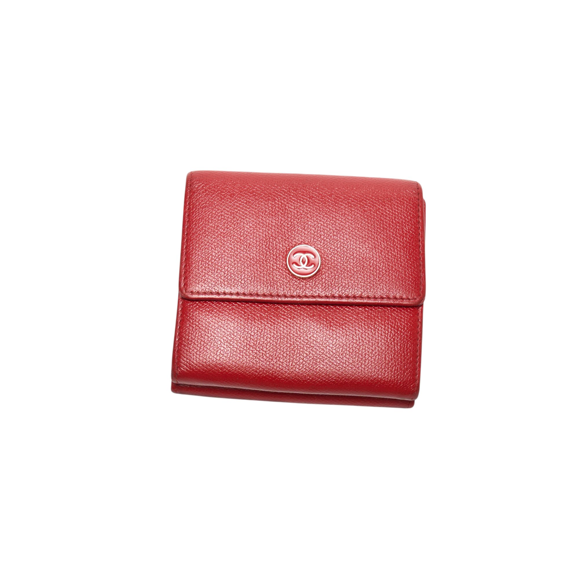 chanel 2000s red wallet