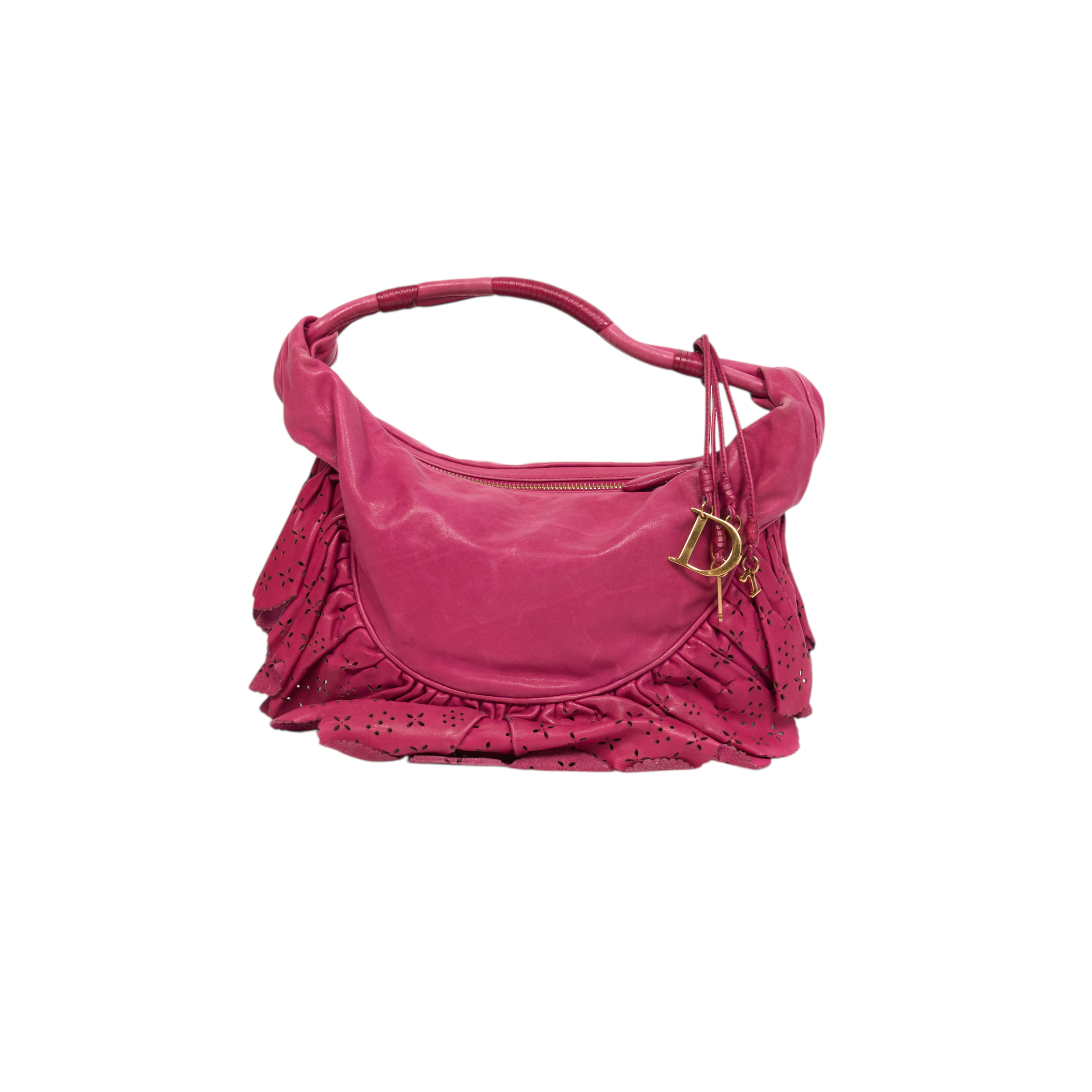 christian dior 2000s pink ruffle hobo bag – hachi archive