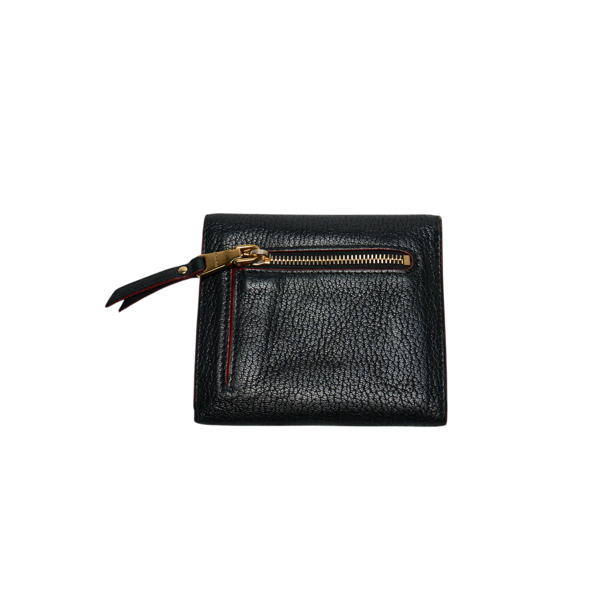 miu miu black madras heart wallet