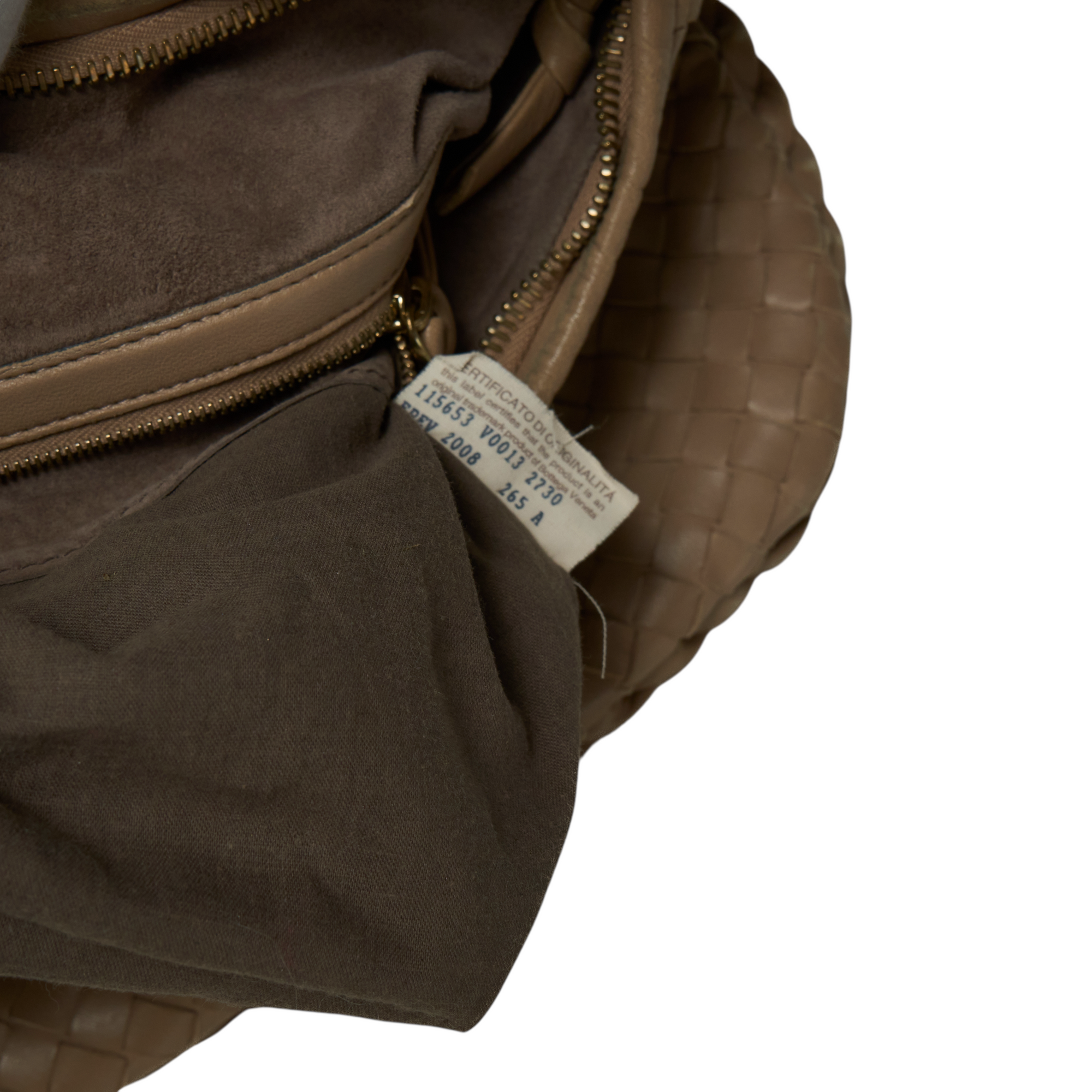 bottega veneta 2008 taupe brown small hobo bag