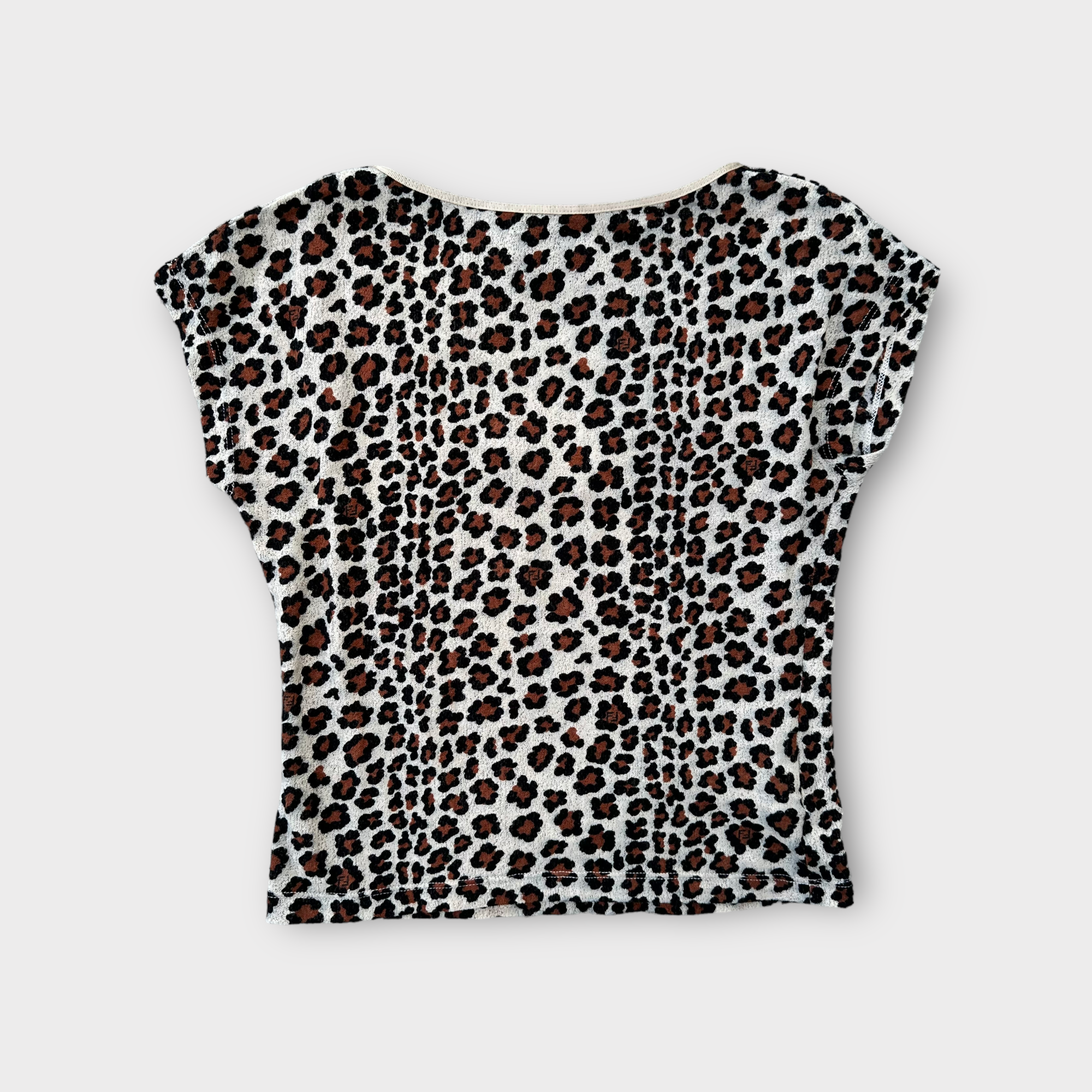 fendi 2000s leopard top