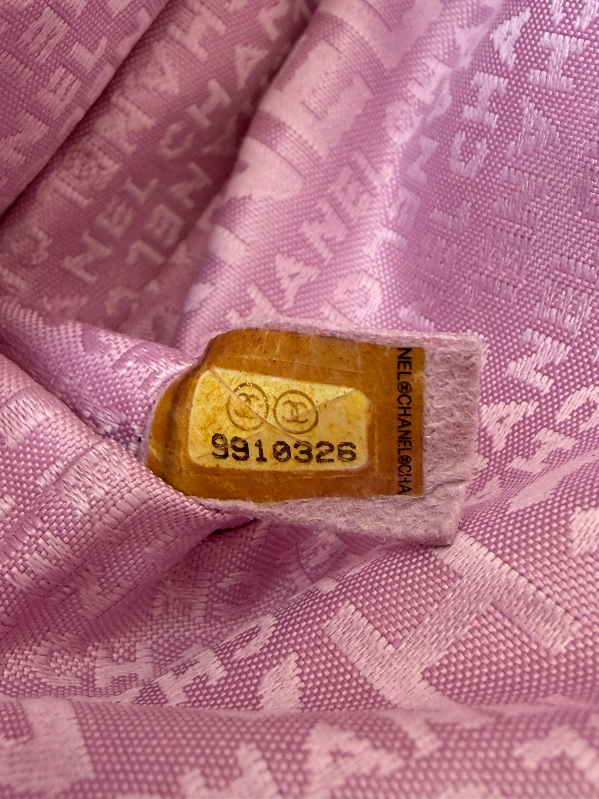 chanel 2000s pastel tweed bag