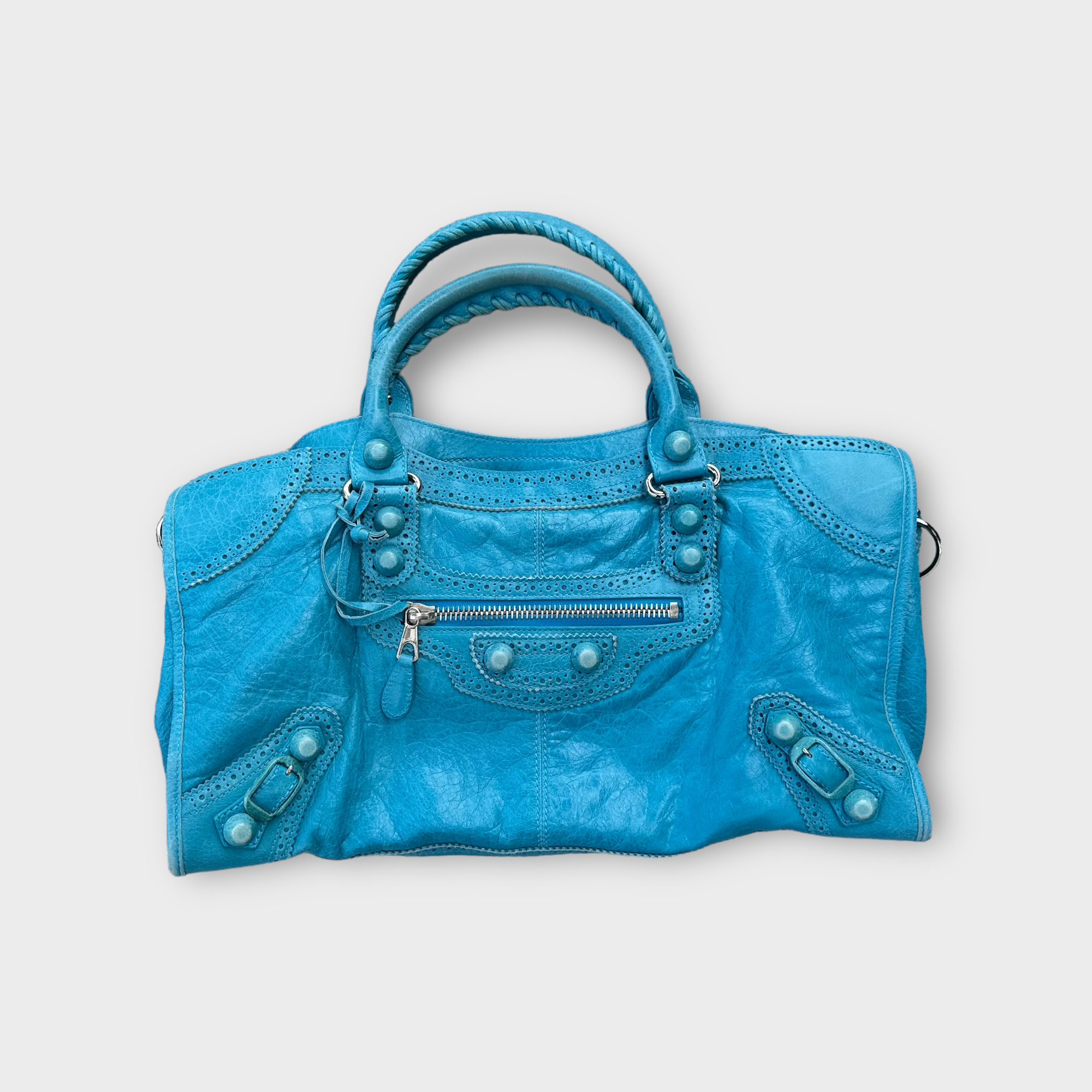 balenciaga 2000s blue city bag