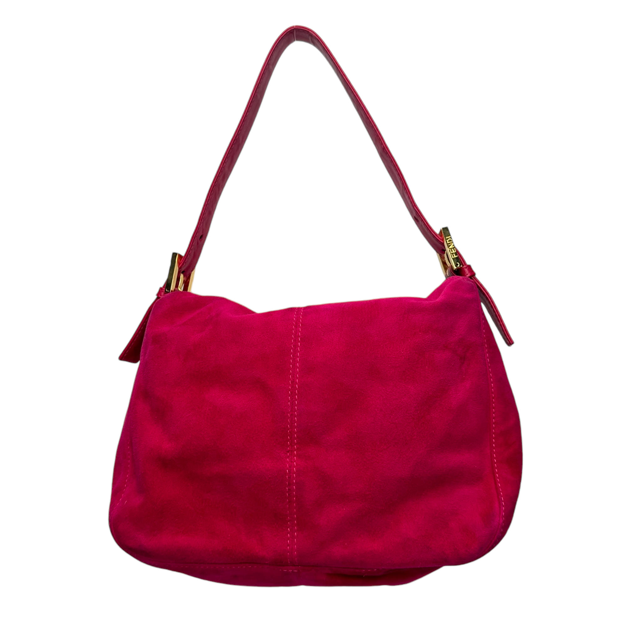 fendi 2000s pink suede mamma baguette