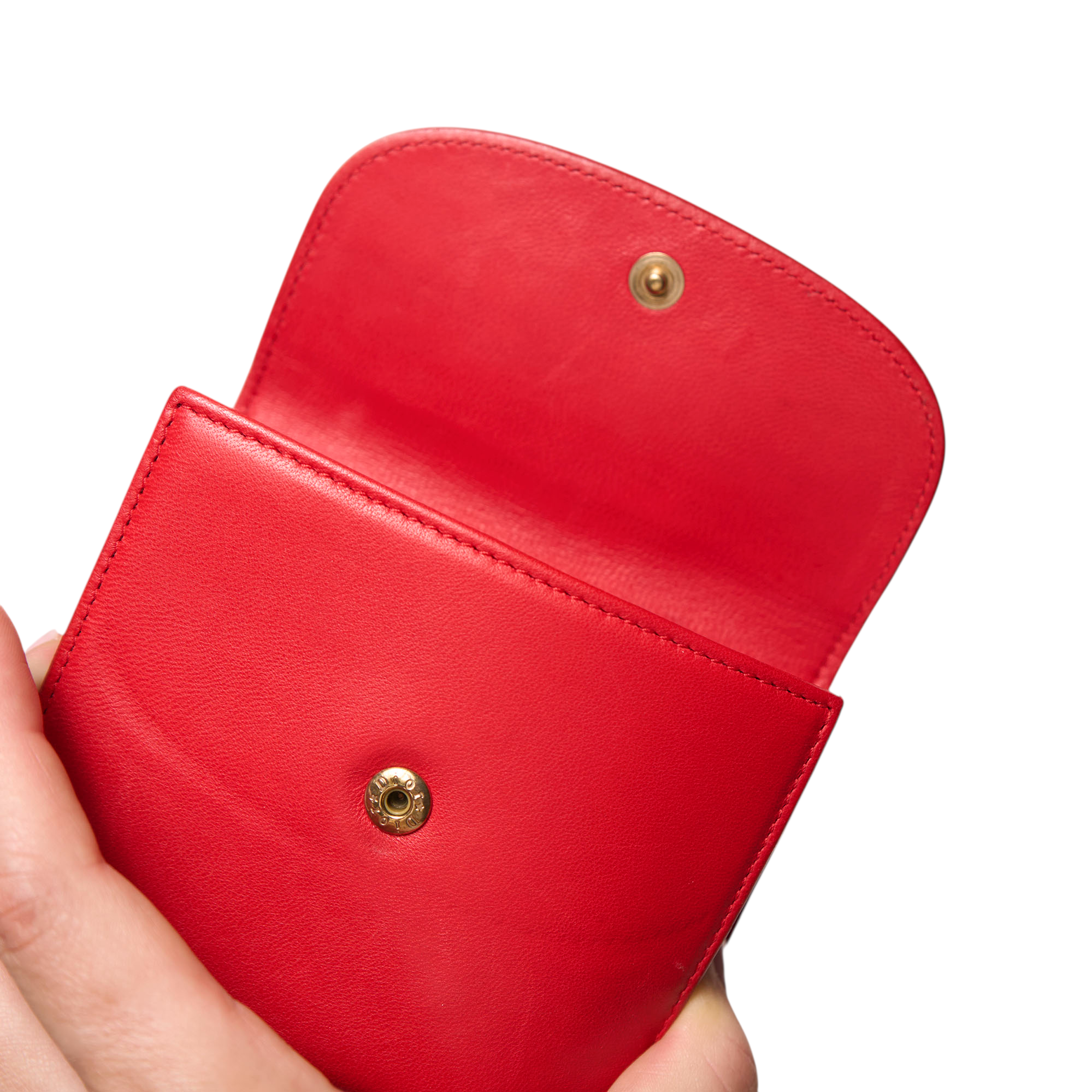 christian dior 2000s red wallet