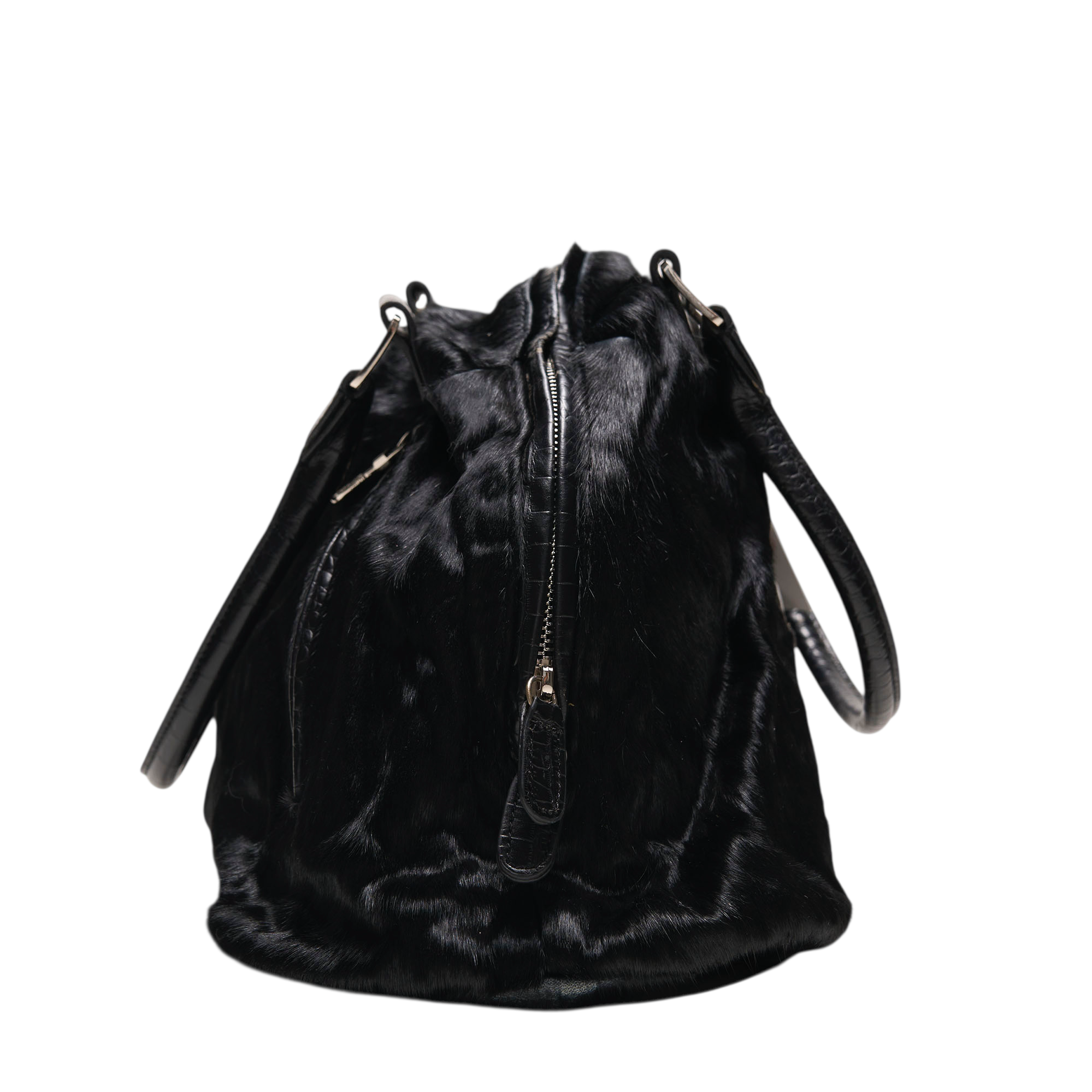 muta black pony hair 8 bag
