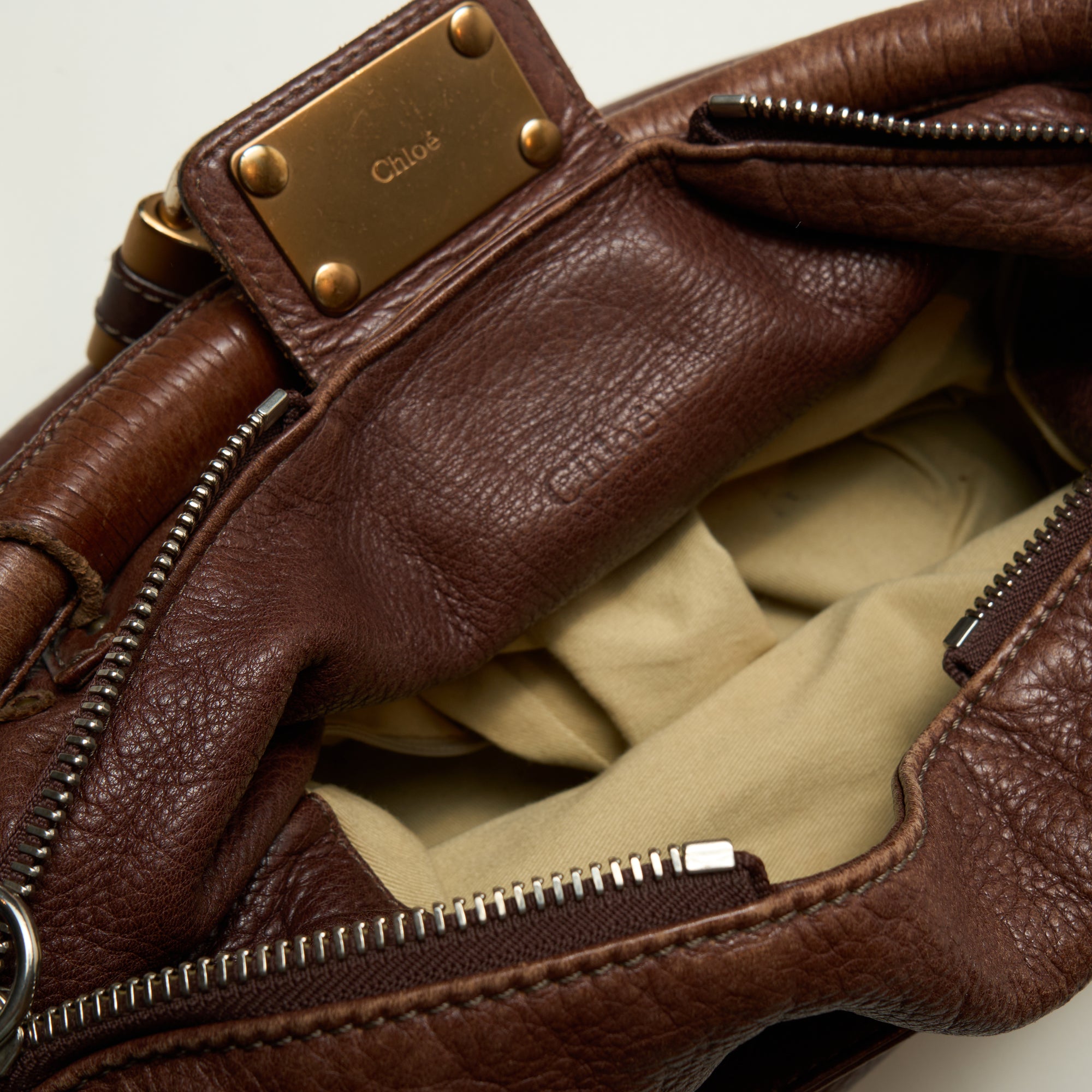 chloé 2000s brown paddington bag