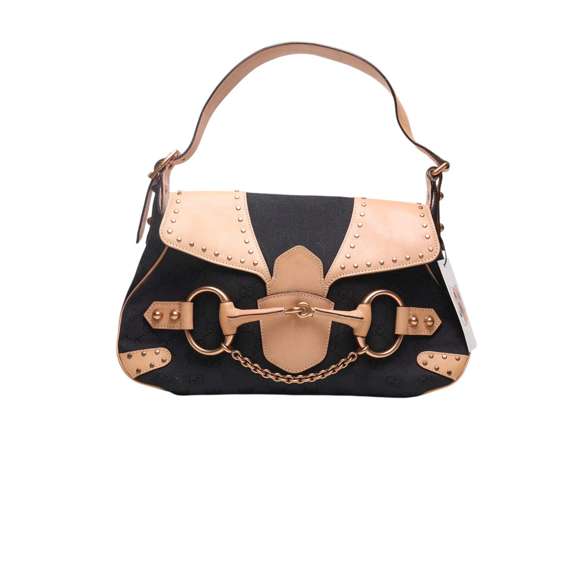 gucci 2000s black horsebit bag