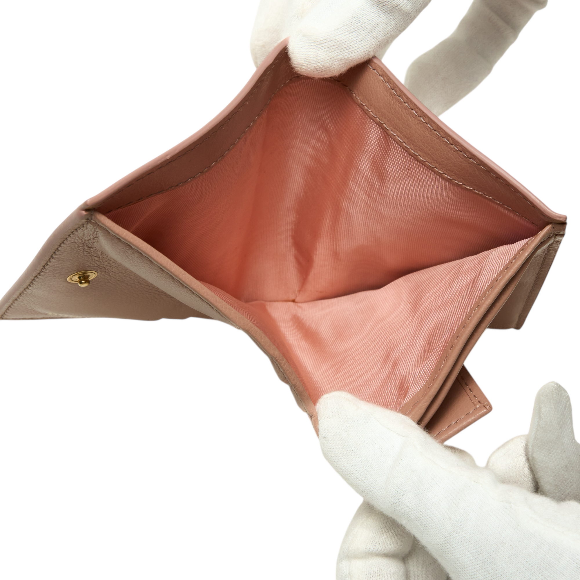 miu miu 2010s pink flower wallet