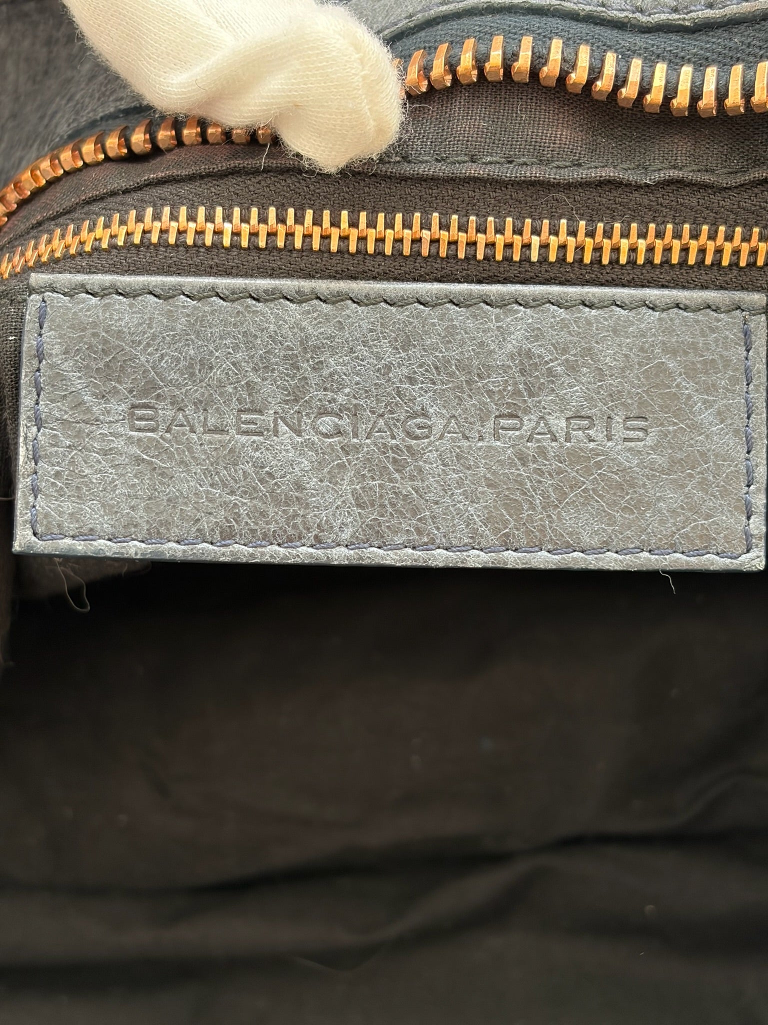 balenciaga 2000s dark gray city bag