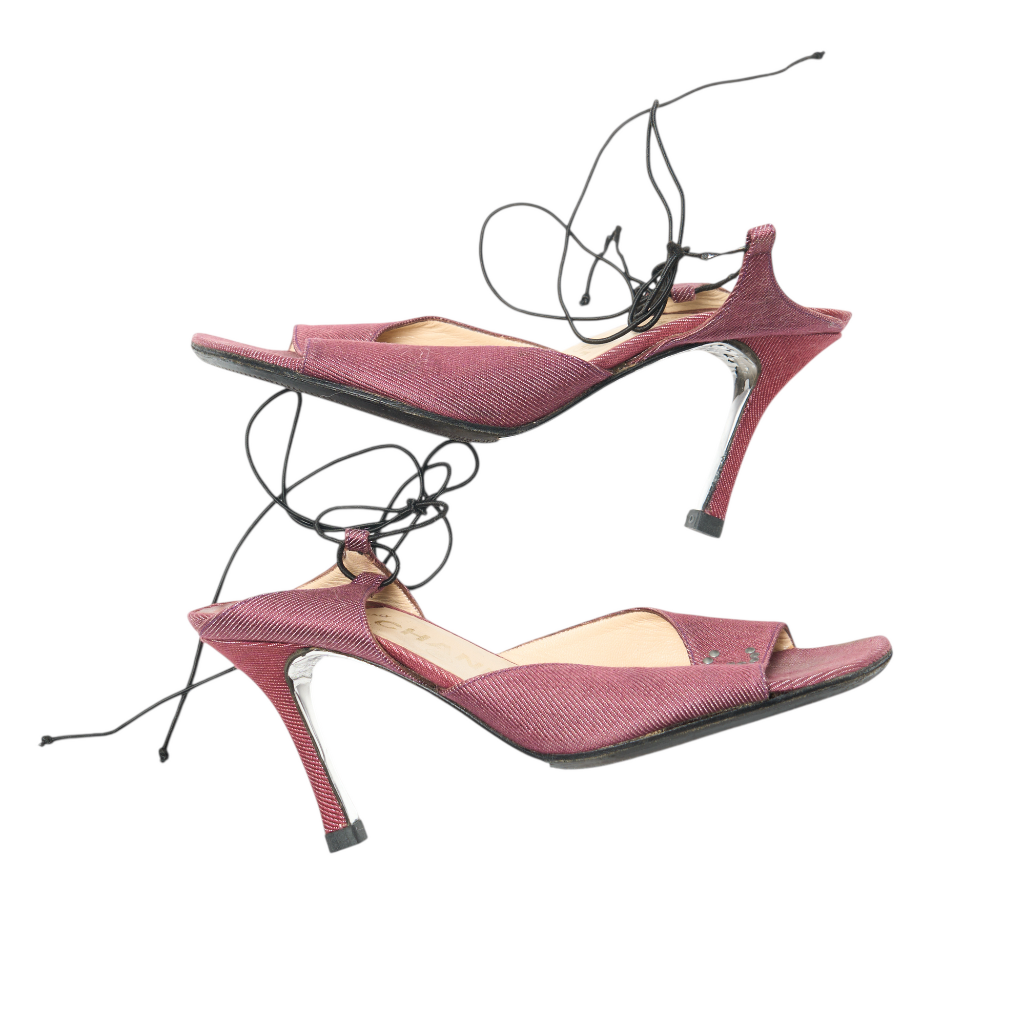 chanel 2000s maroon heels