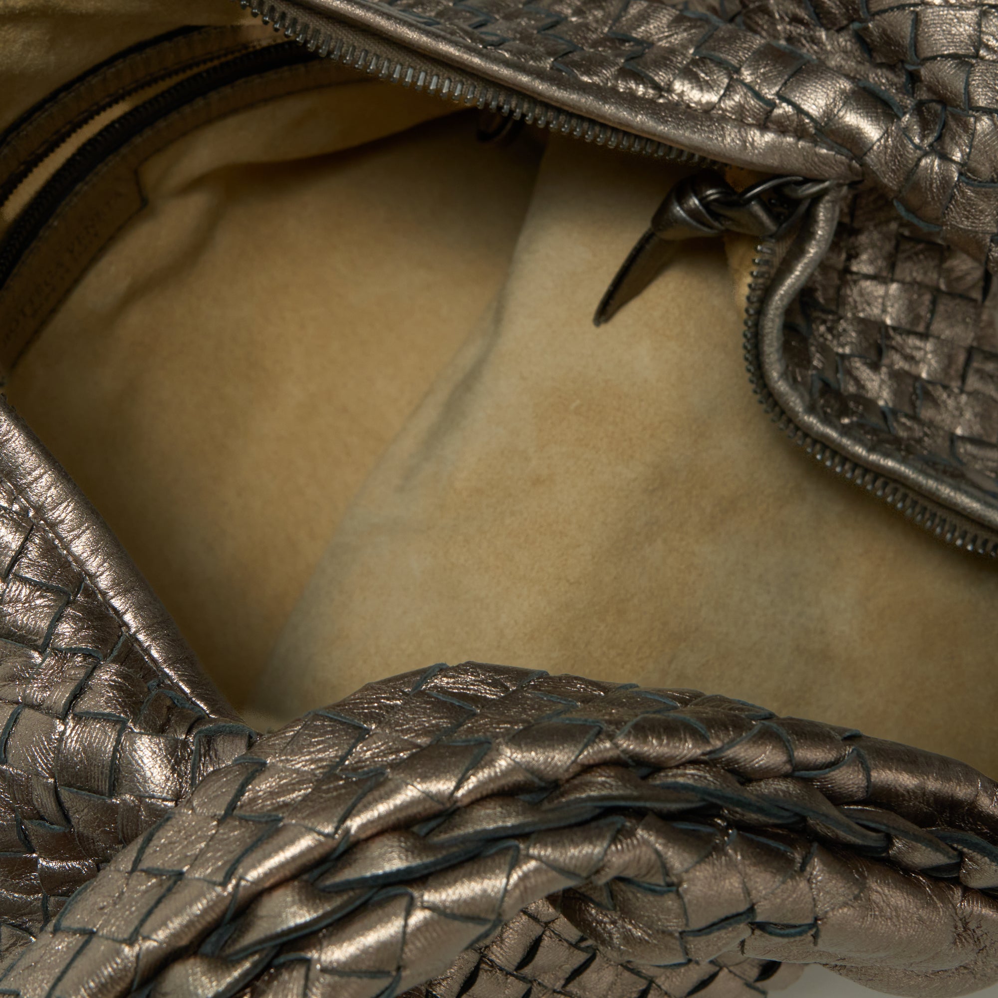 bottega veneta 2007 bronze metallic hobo bag