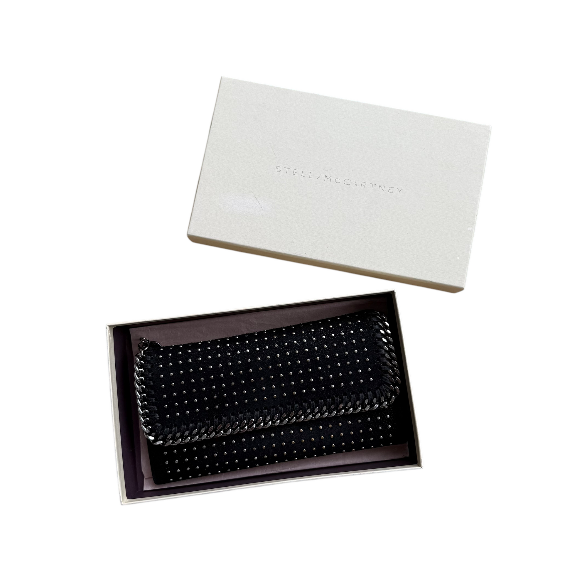 stella mccartney black long wallet