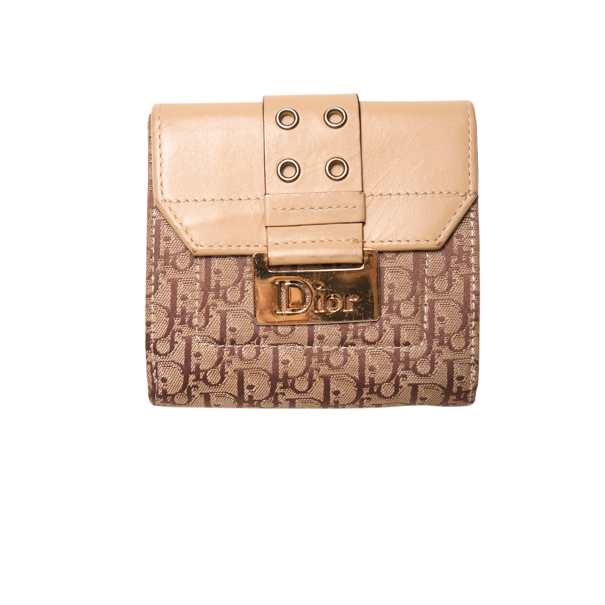 christian dior 2000s brown columbus wallet