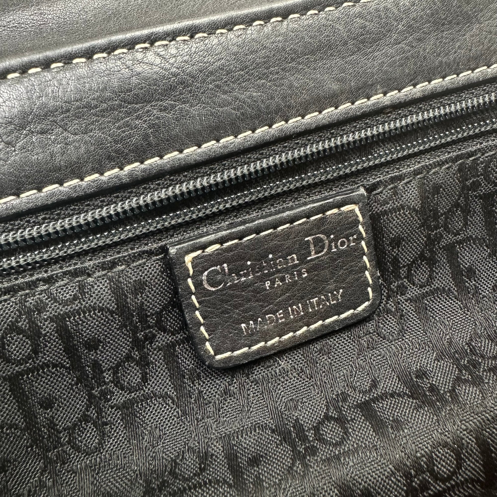 christian dior 2000s black shoulder bag