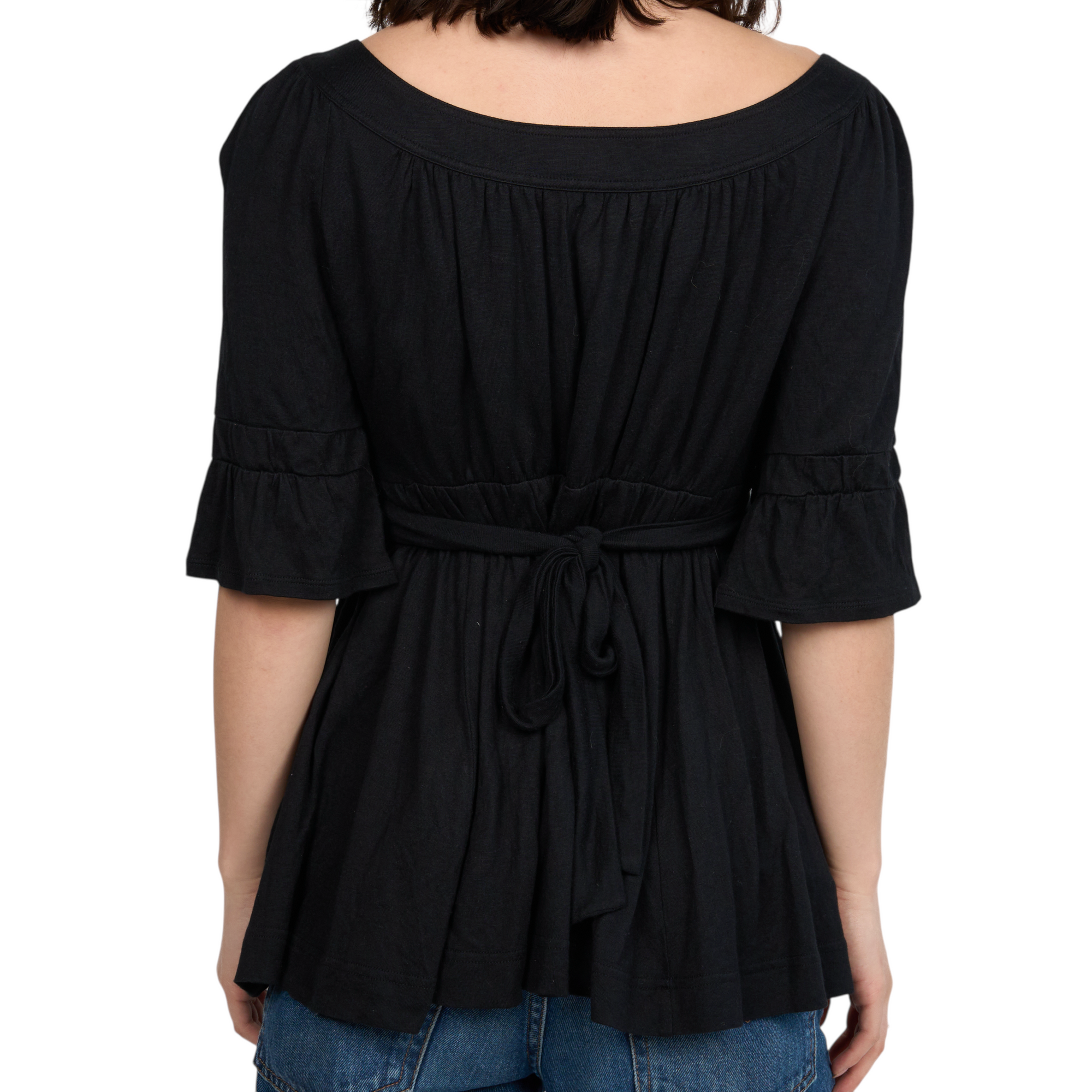 burberry black quarter sleeve top
