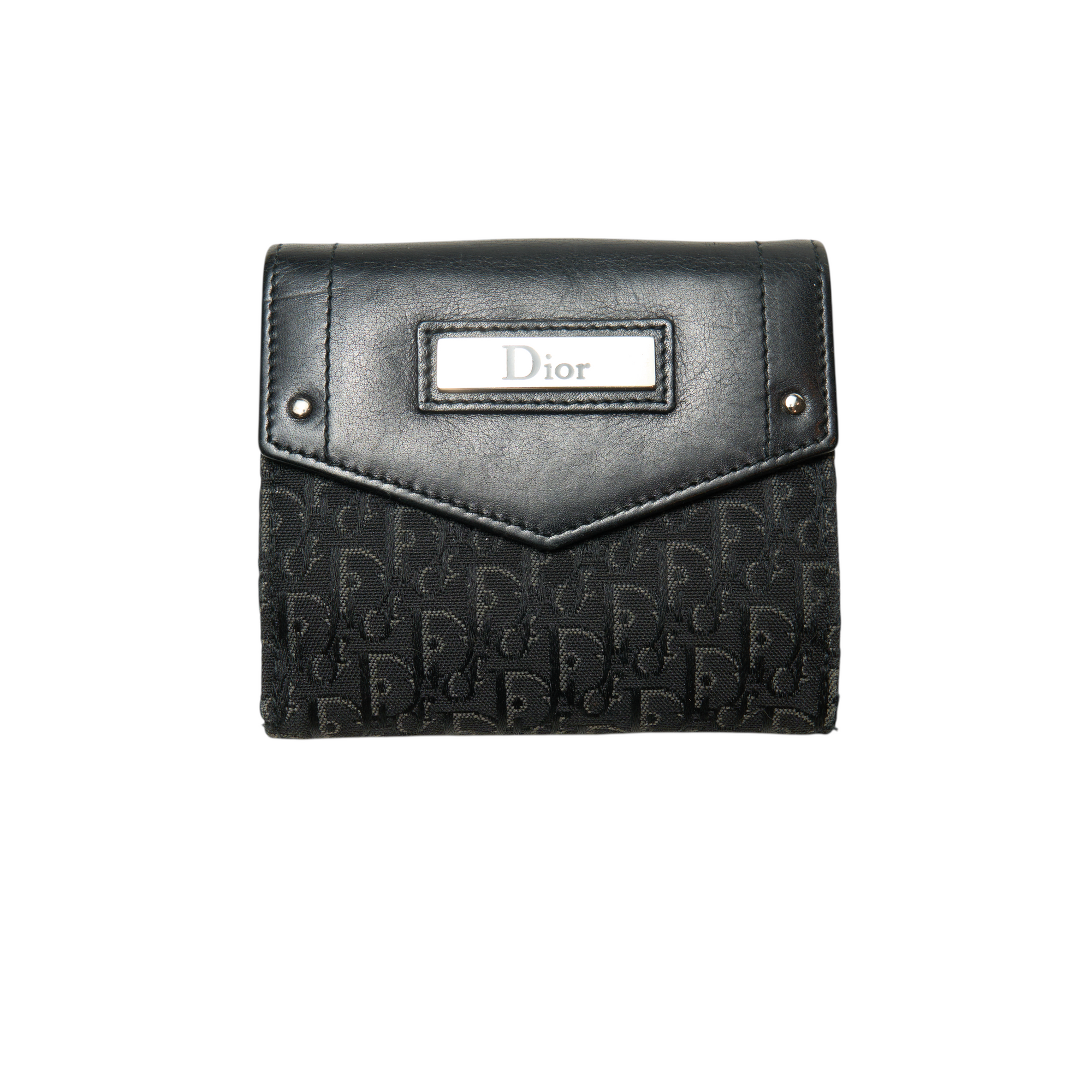 christian dior 2000s black wallet