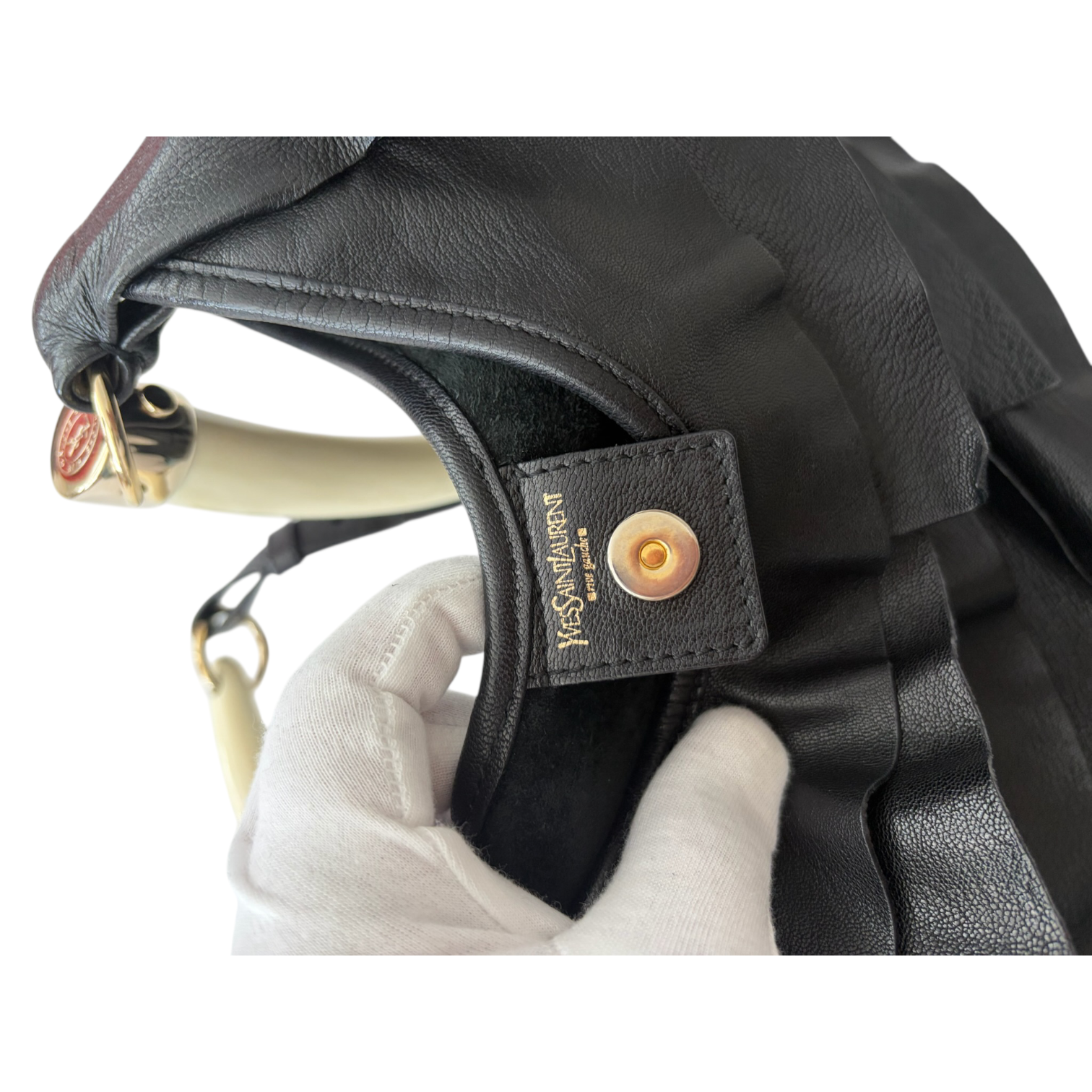 ysl 2000s black mombasa bag