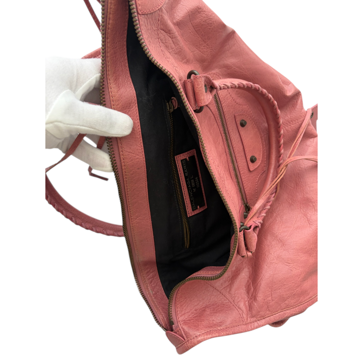 balenciaga 2000s pink weekender bag