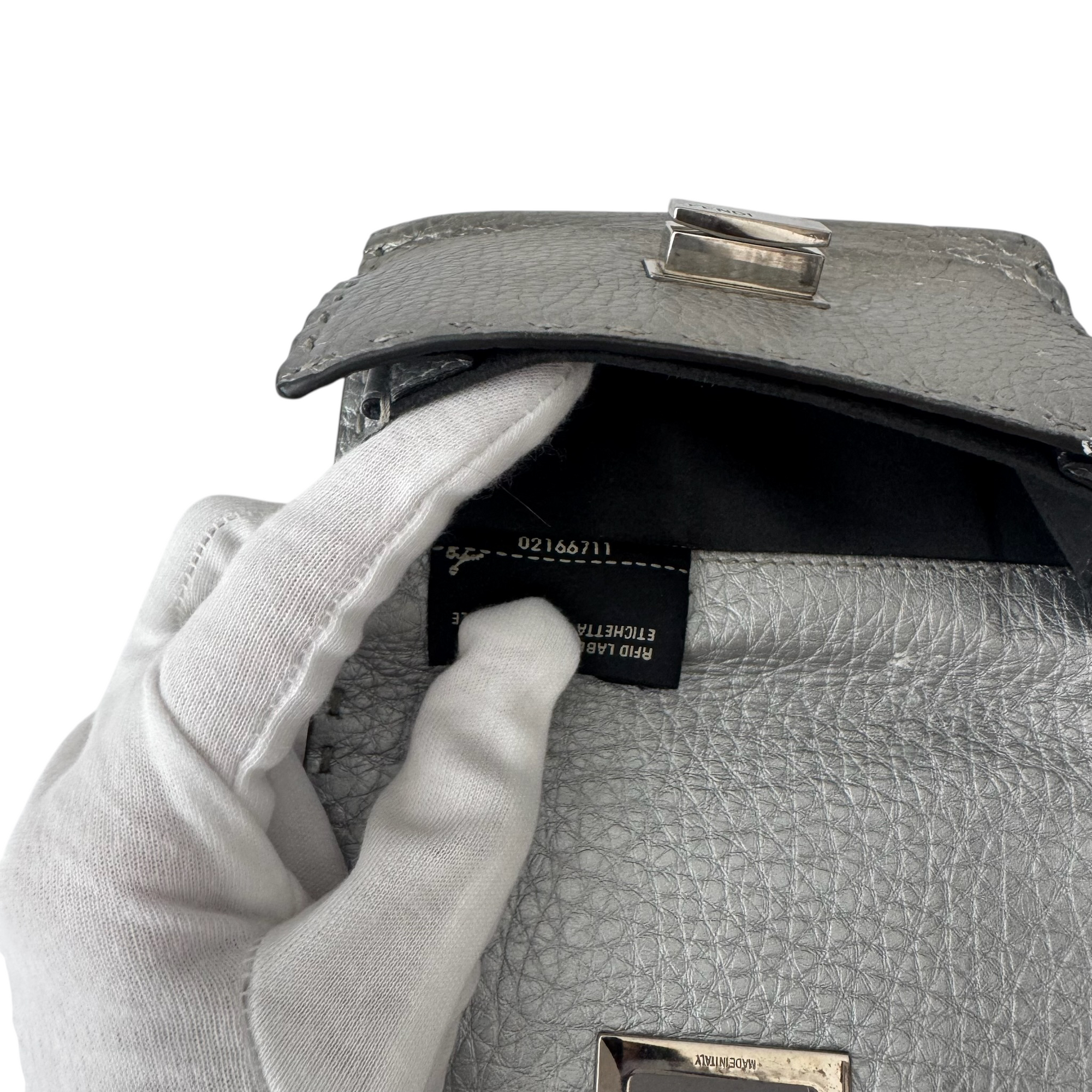 fendi 2000s silver wallet