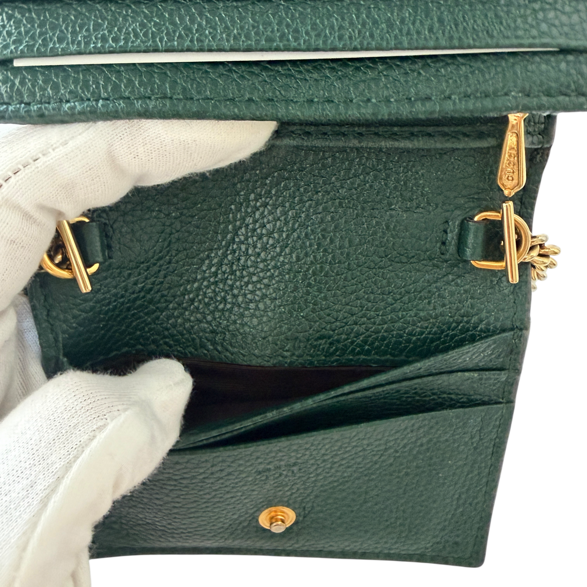 gucci dark green wallet