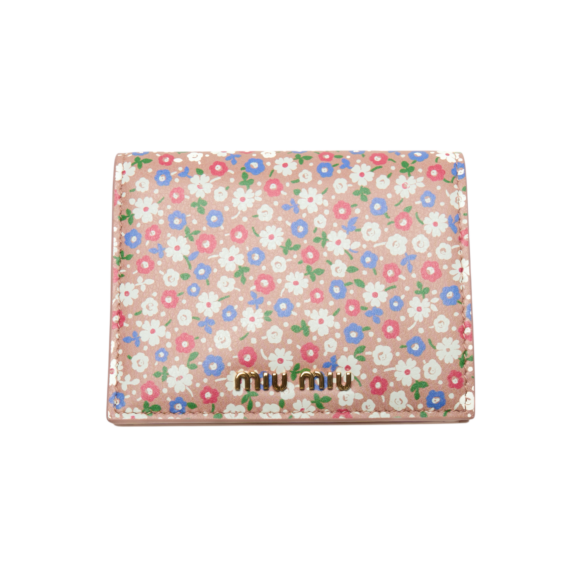 miu miu 2010s pink flower wallet