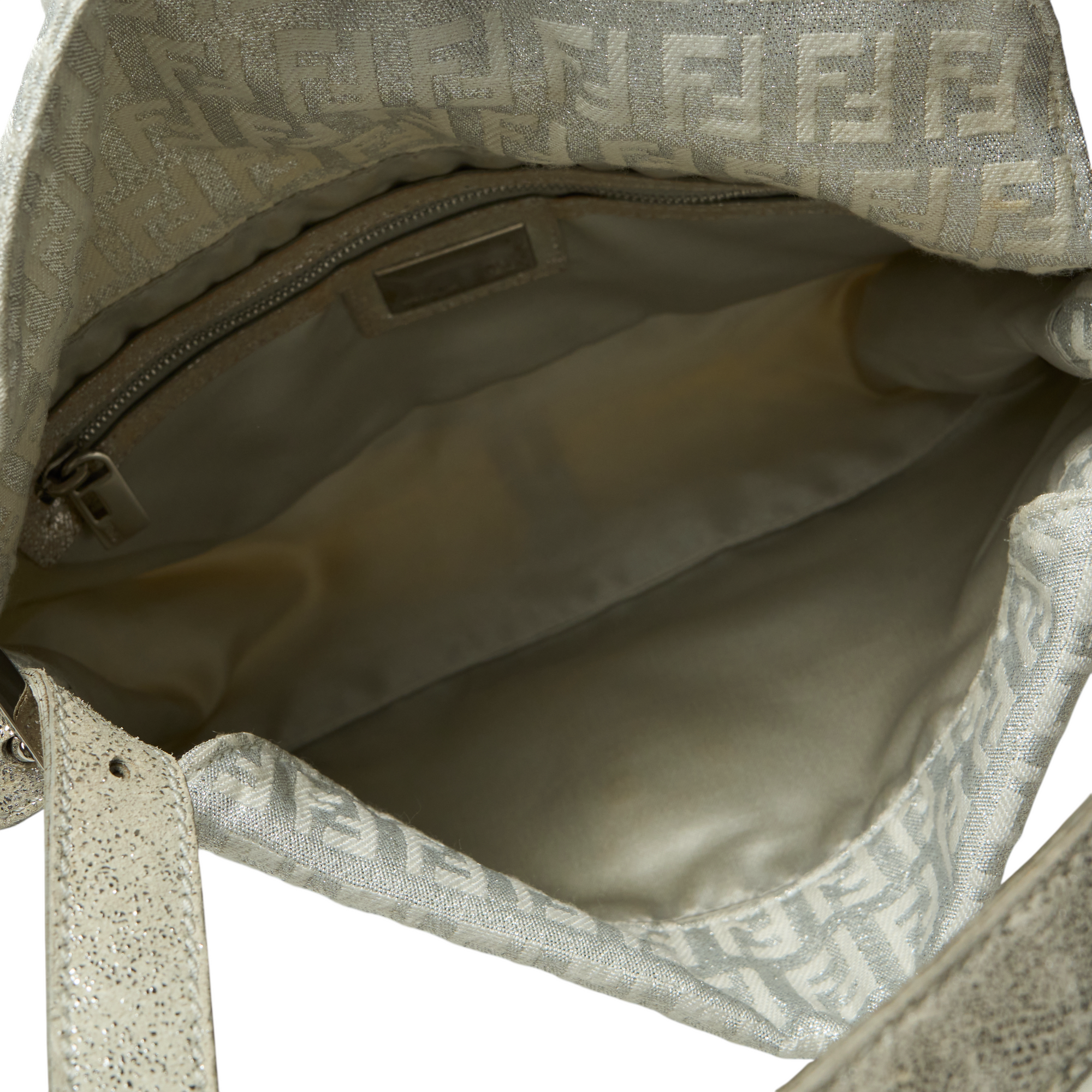 fendi 2000 silver baguette bag