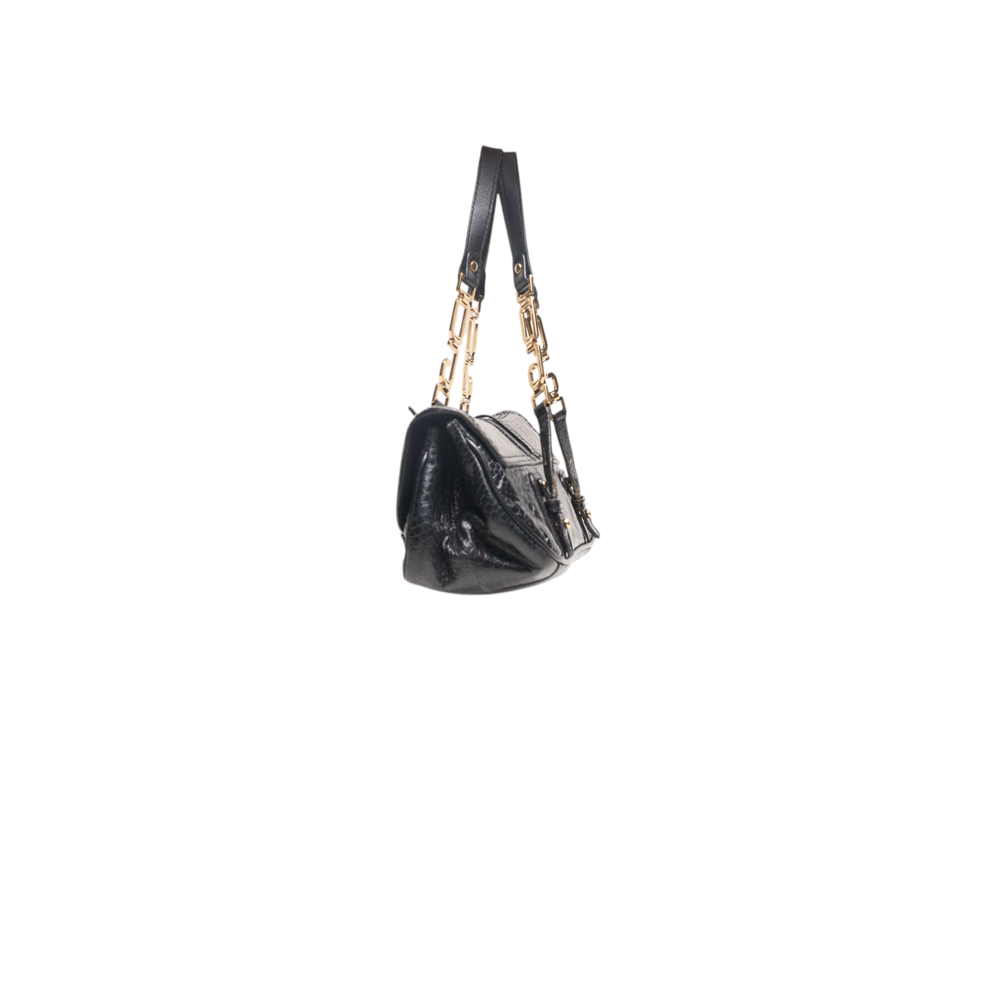 dolce & gabbana 2000s black shoulder bag