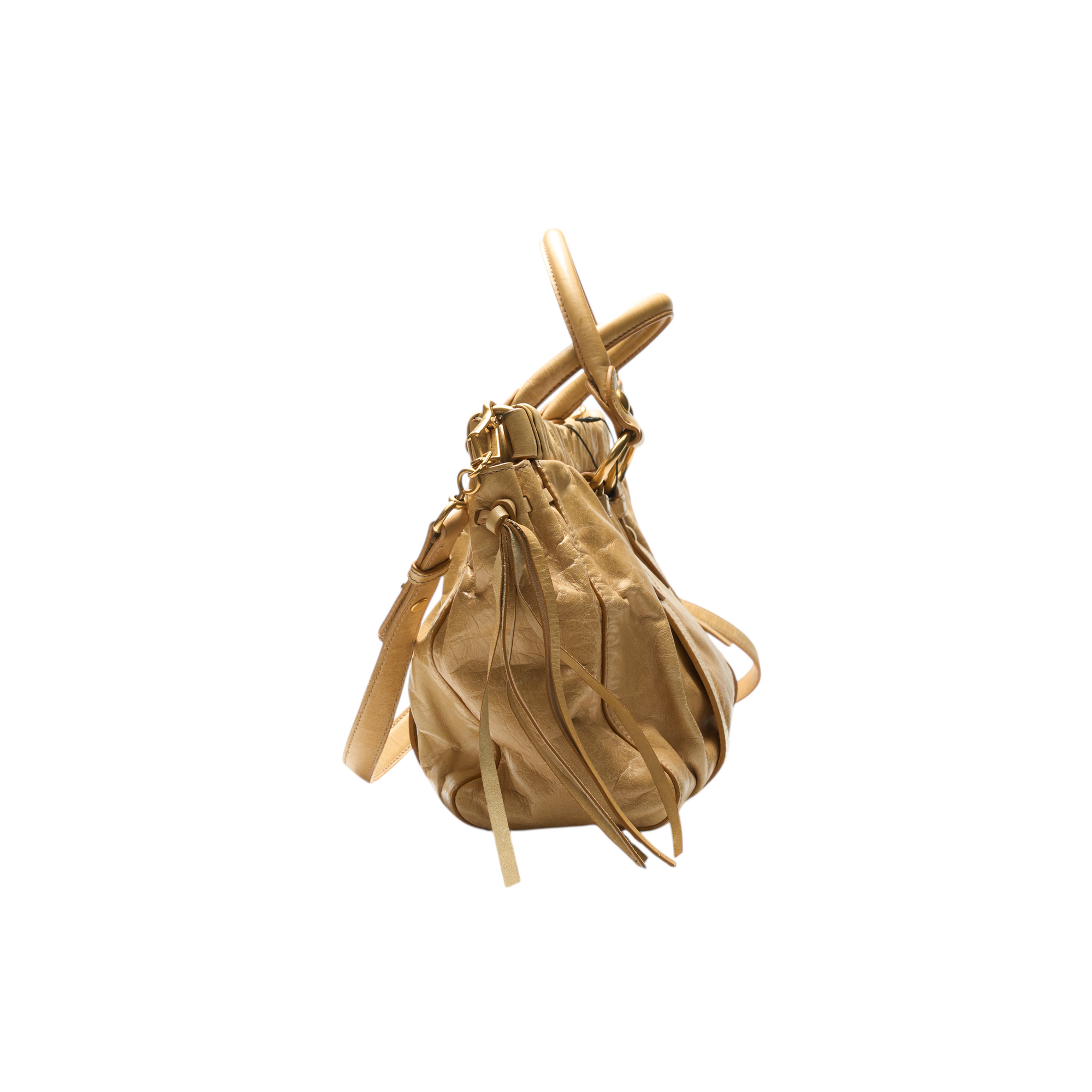 miu miu 2000s tan vitello bag