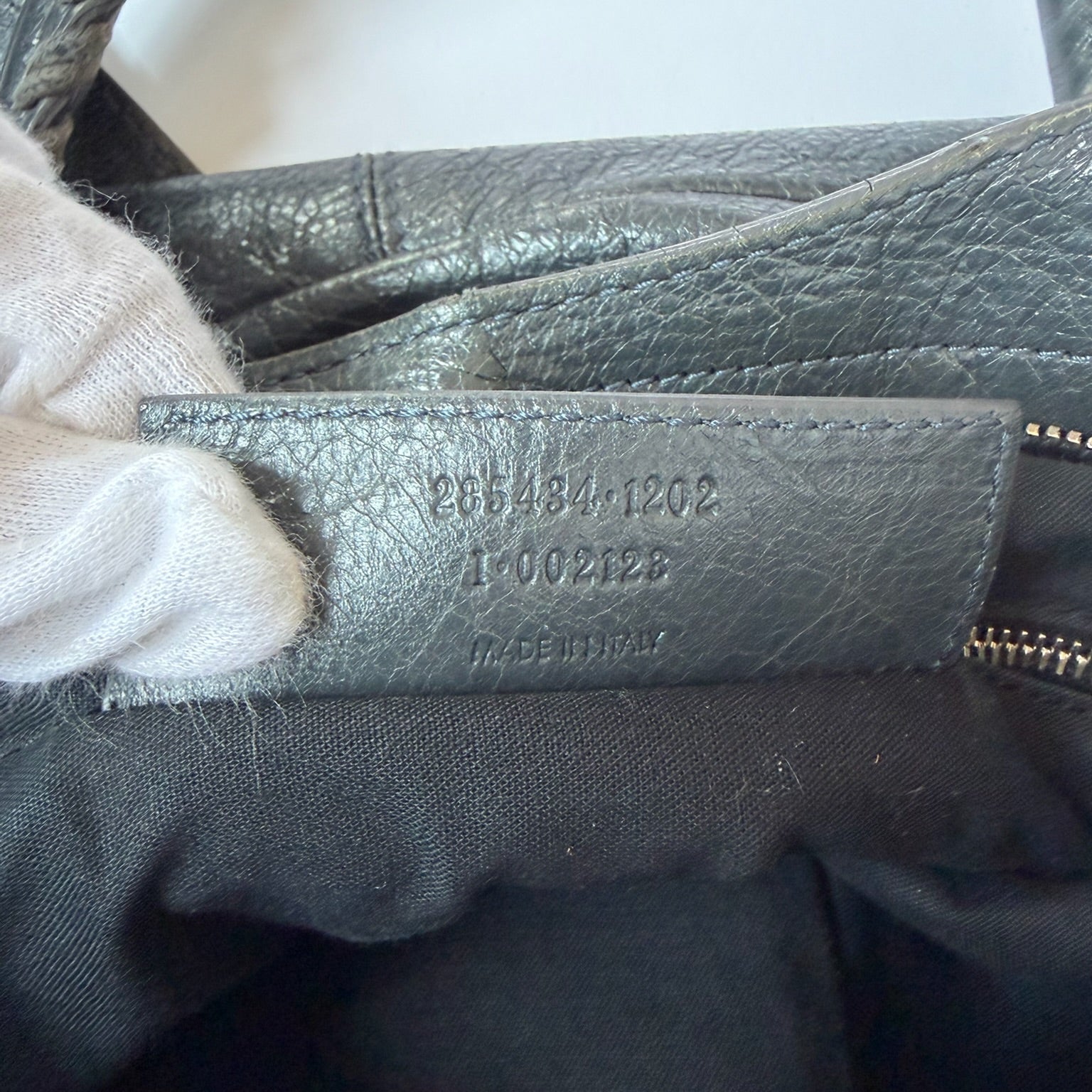balenciaga 2000s dark gray town bag