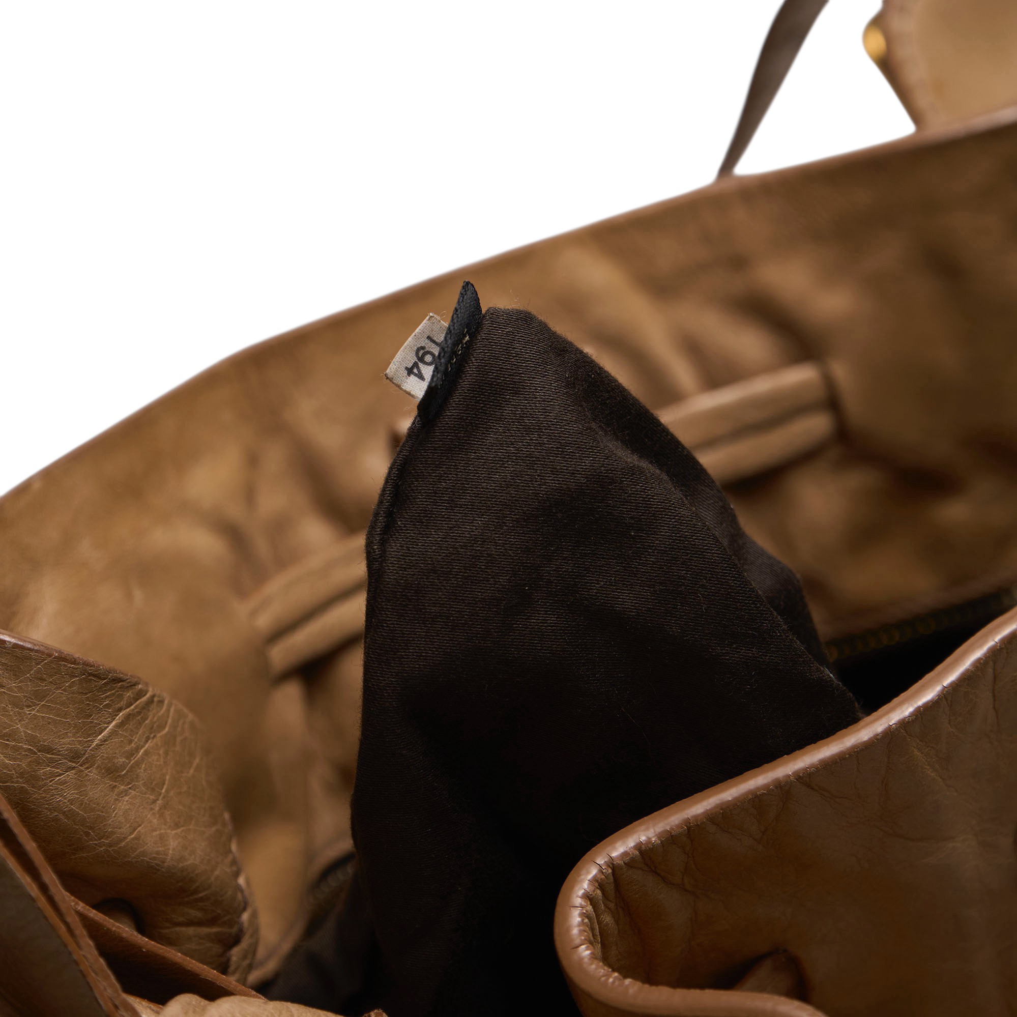 miu miu 2000s tan vitello bow bag