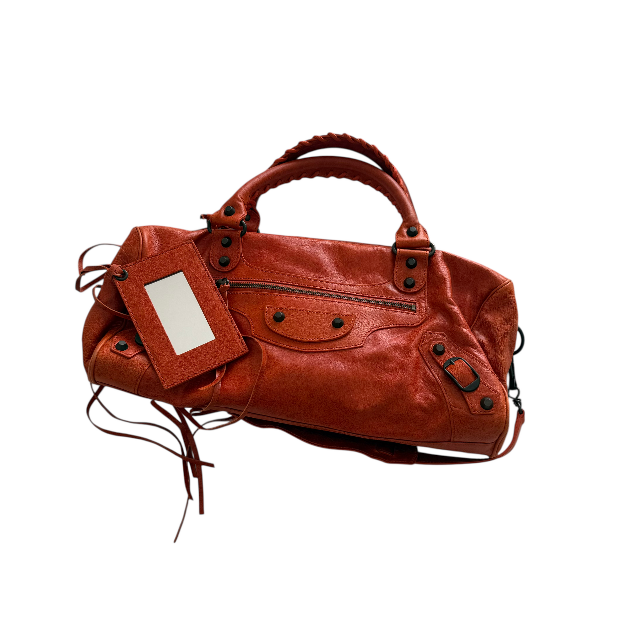 balenciaga 2000s orange city bag