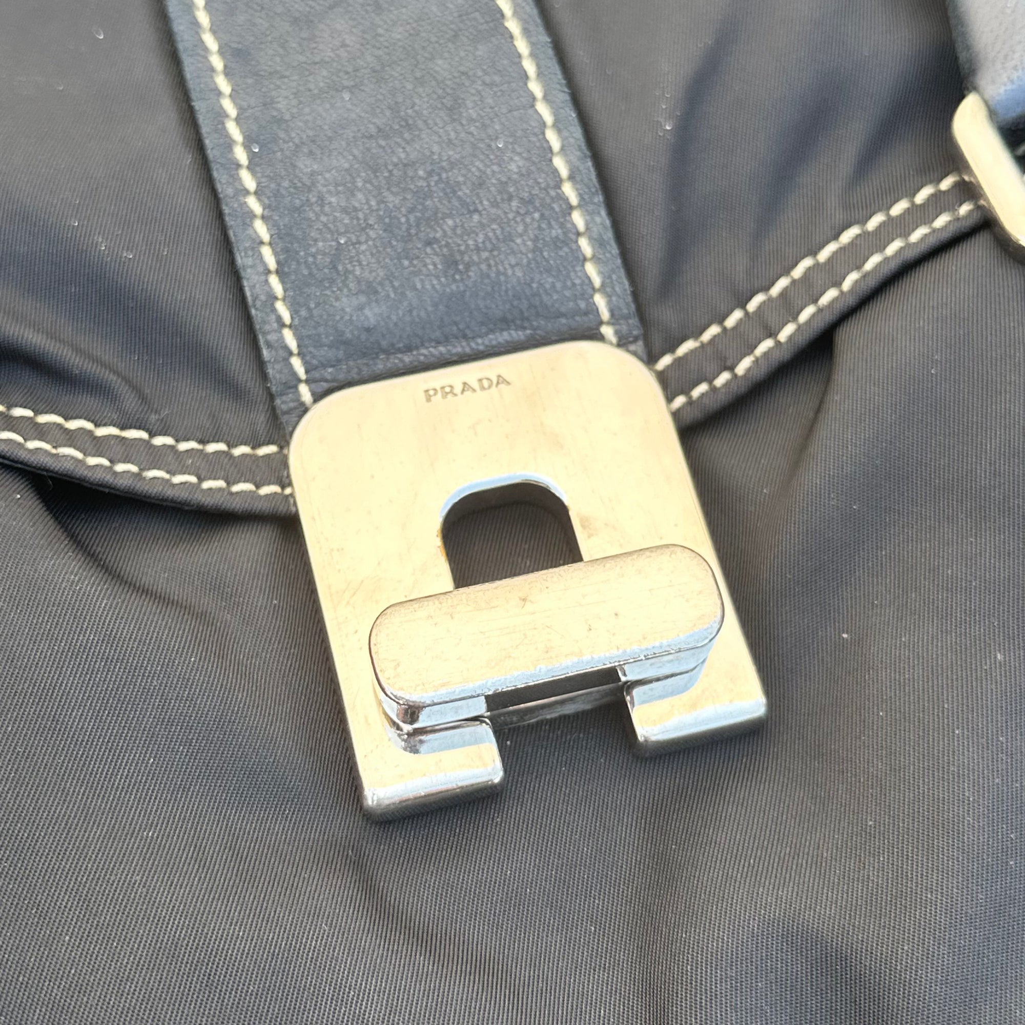 prada 2000s black shoulder bag