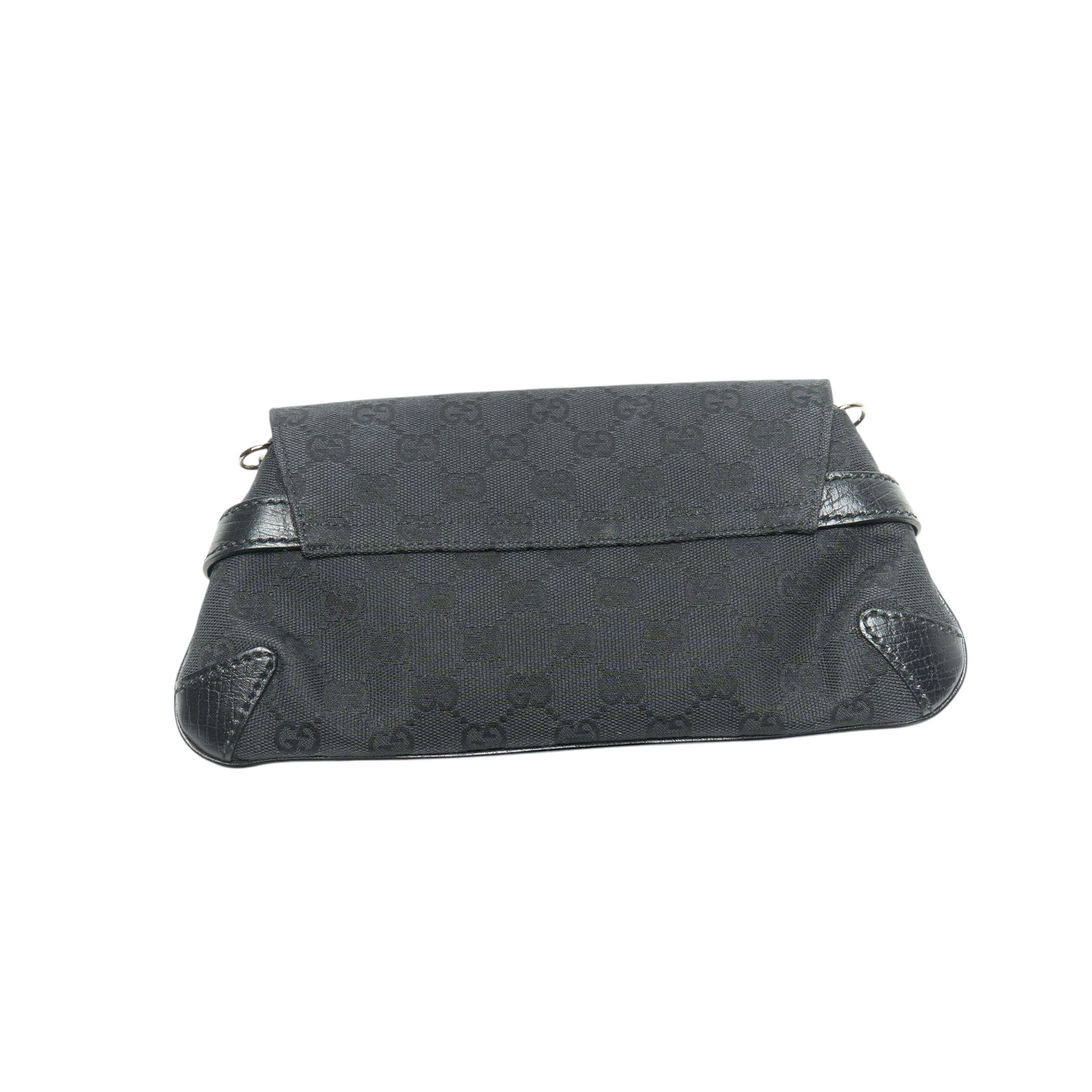 gucci 2000s black horsebit bag