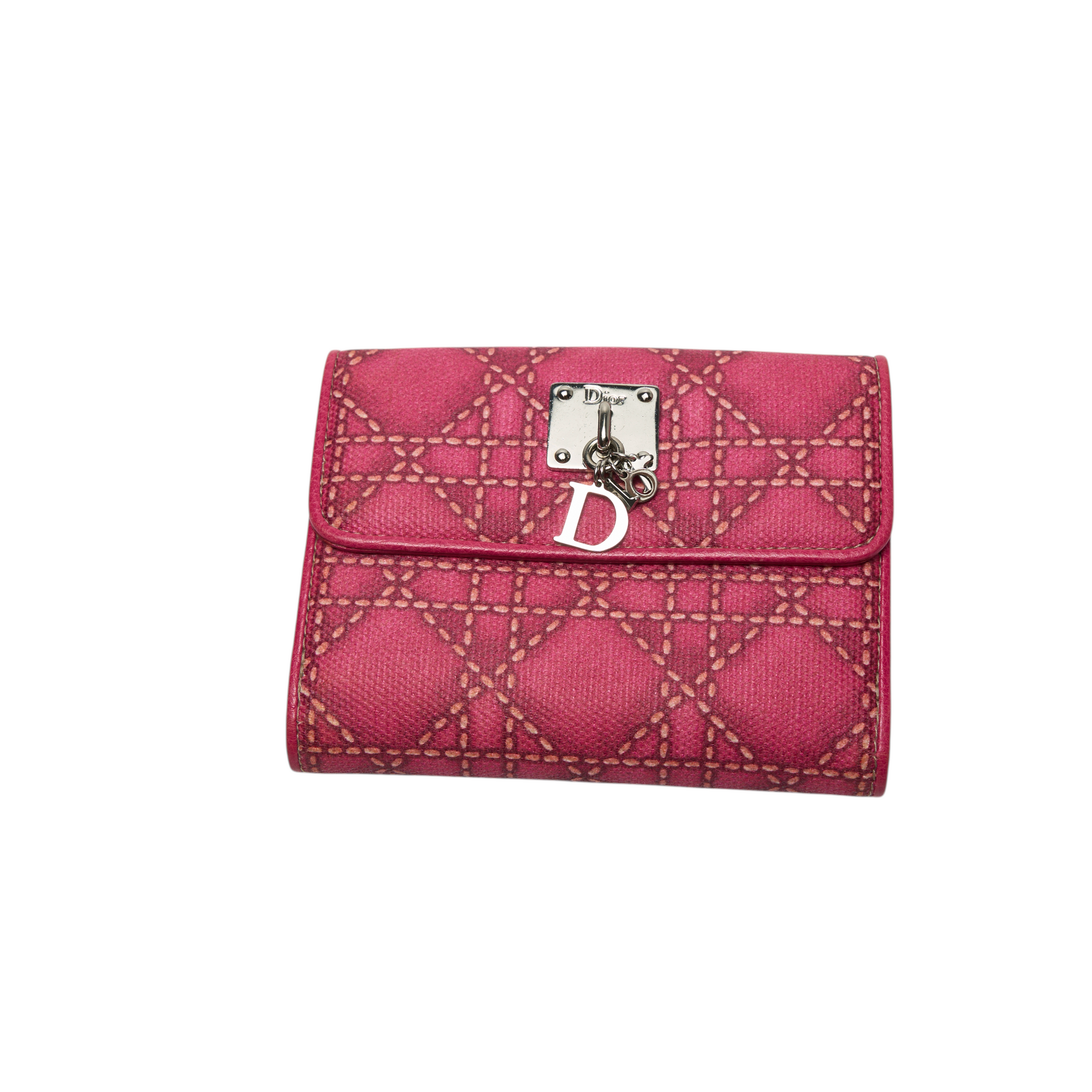 christian dior 2000s hot pink wallet