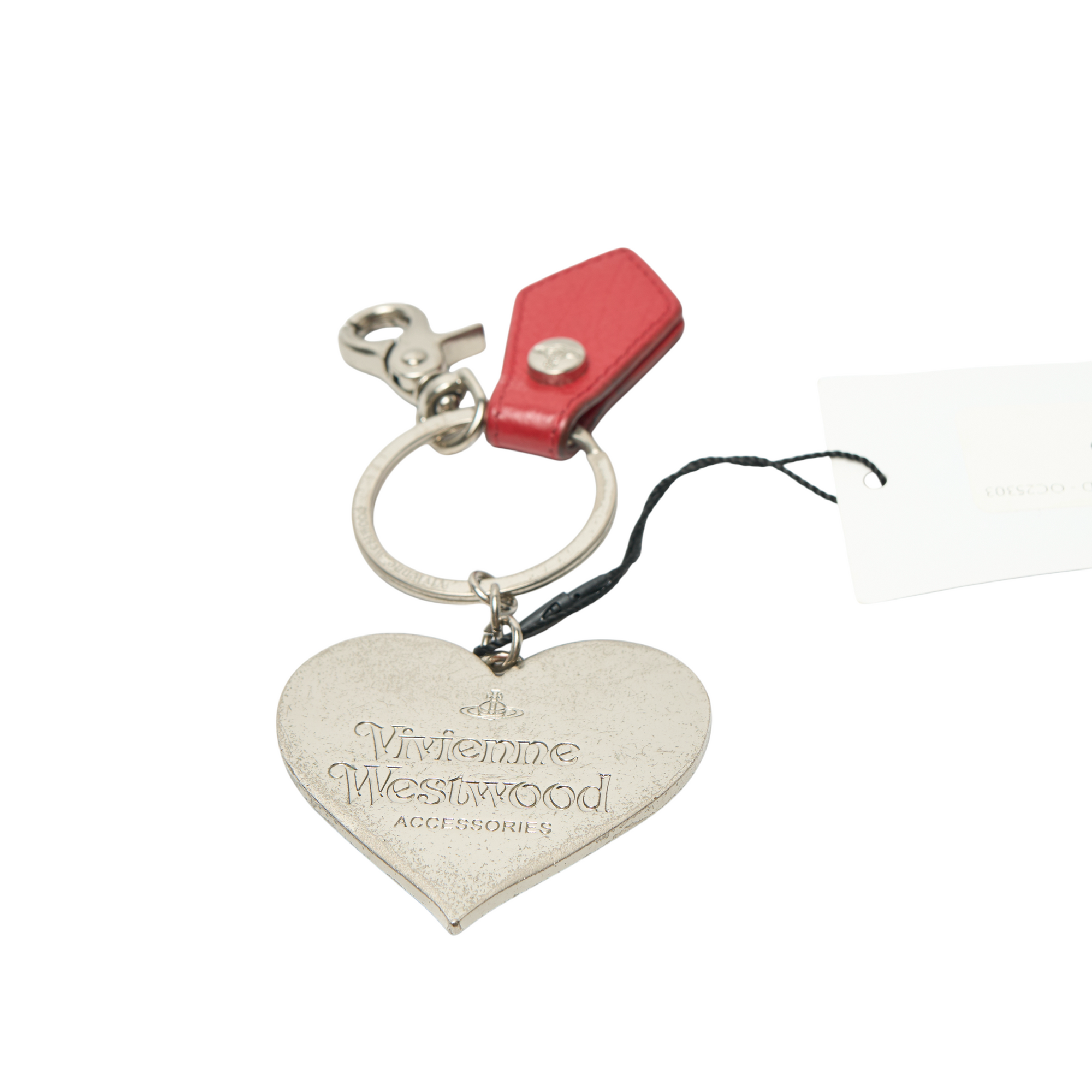 vivienne westwood red heart keychain