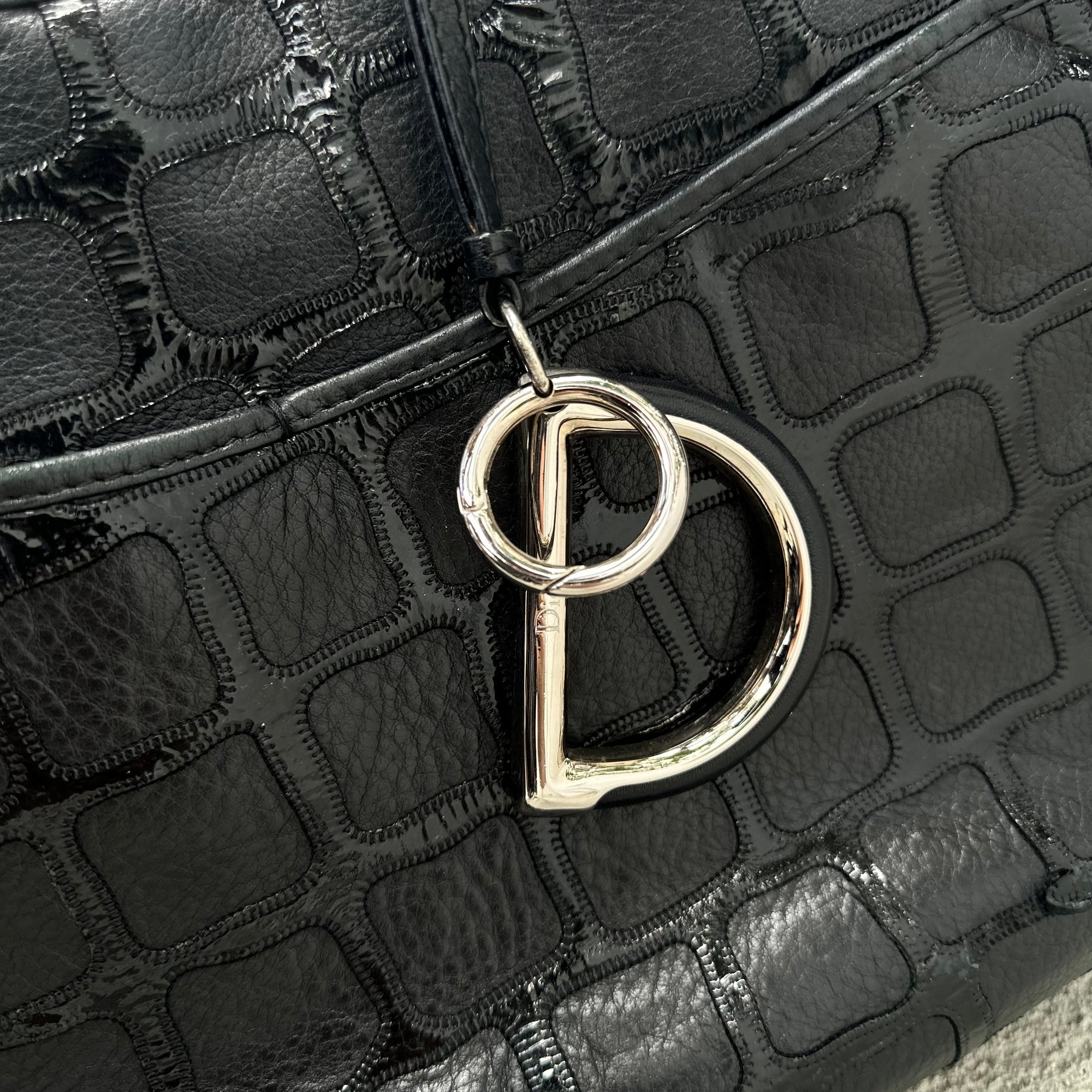 christian dior black 61 tote bag