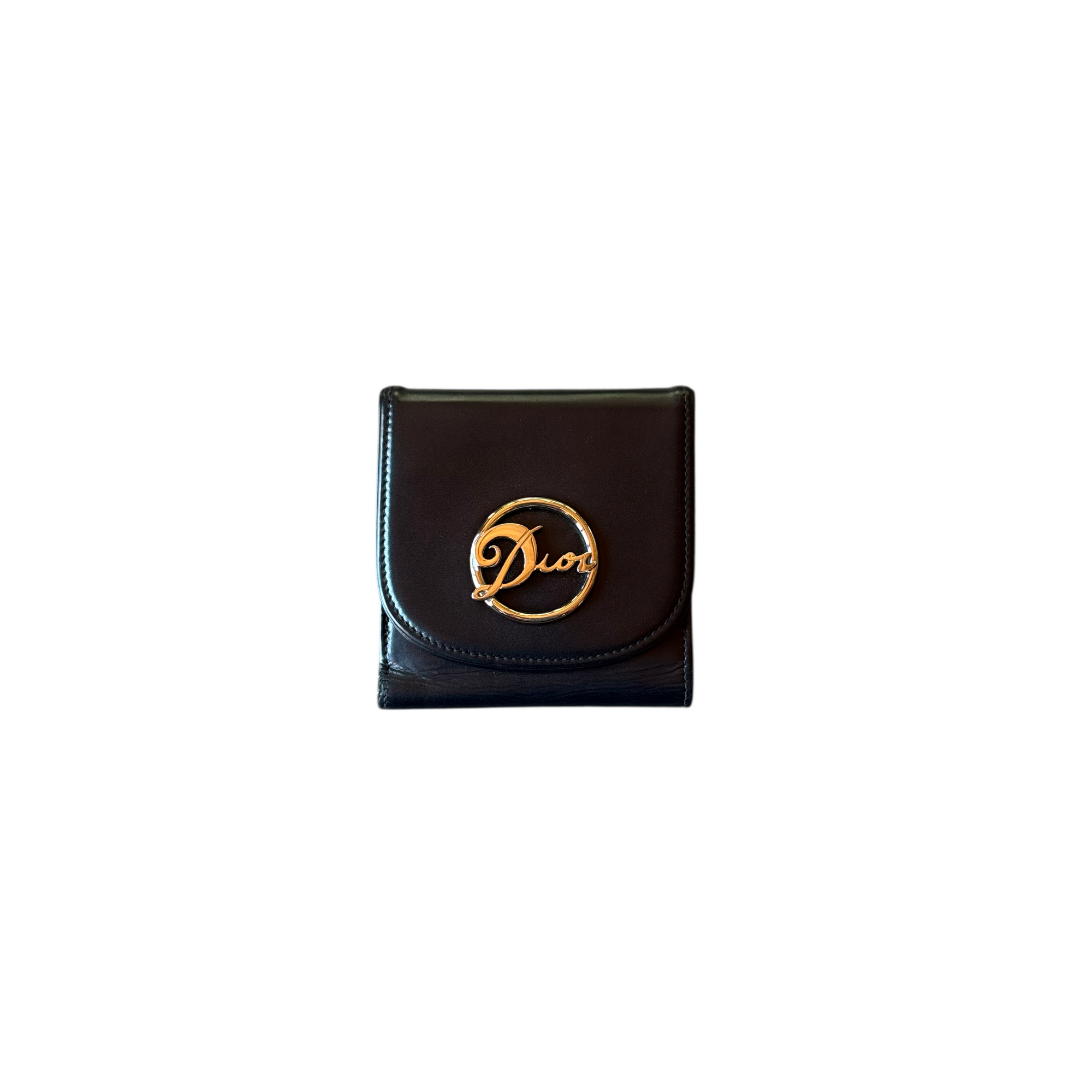christian dior 2000s black wallet