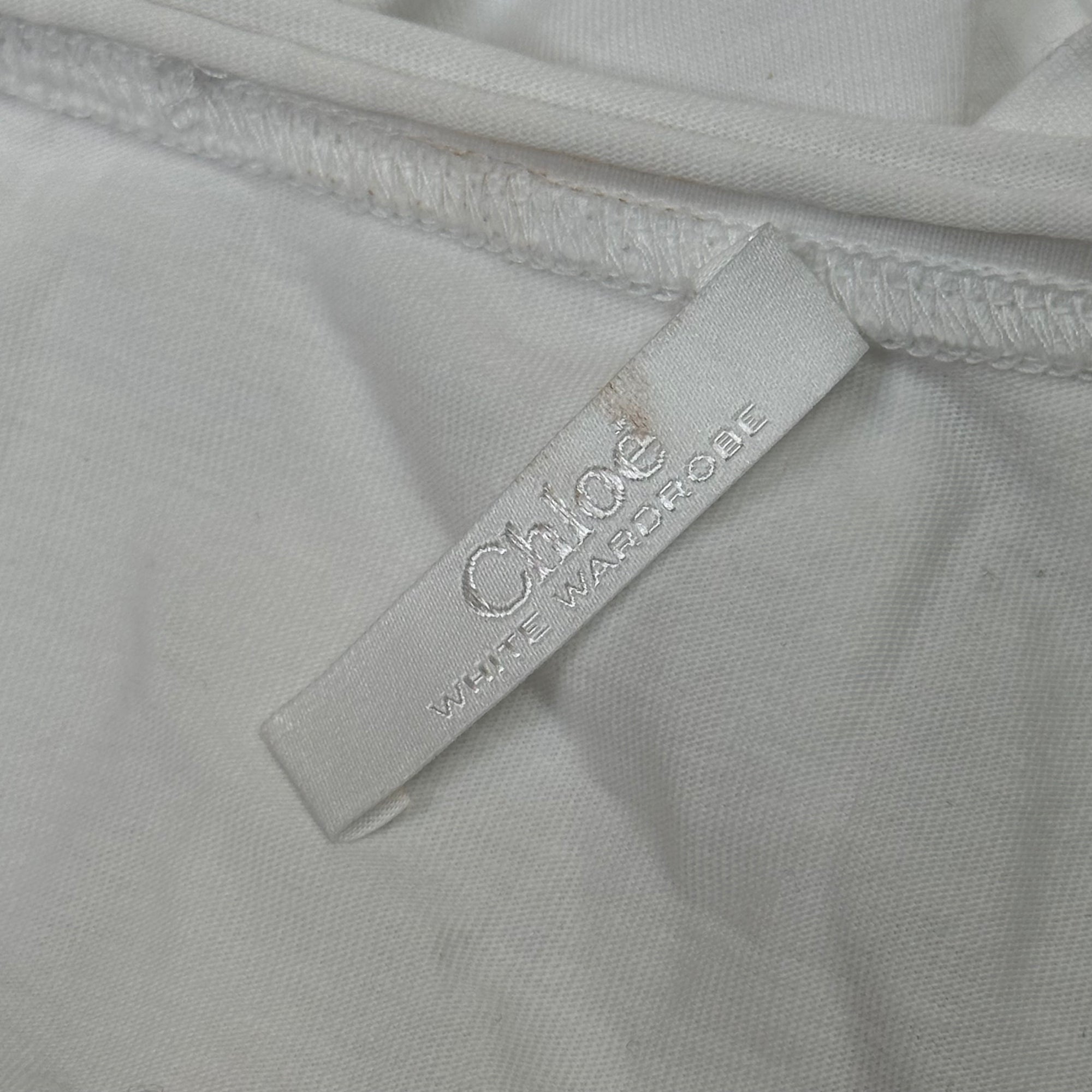 chloé white lace top