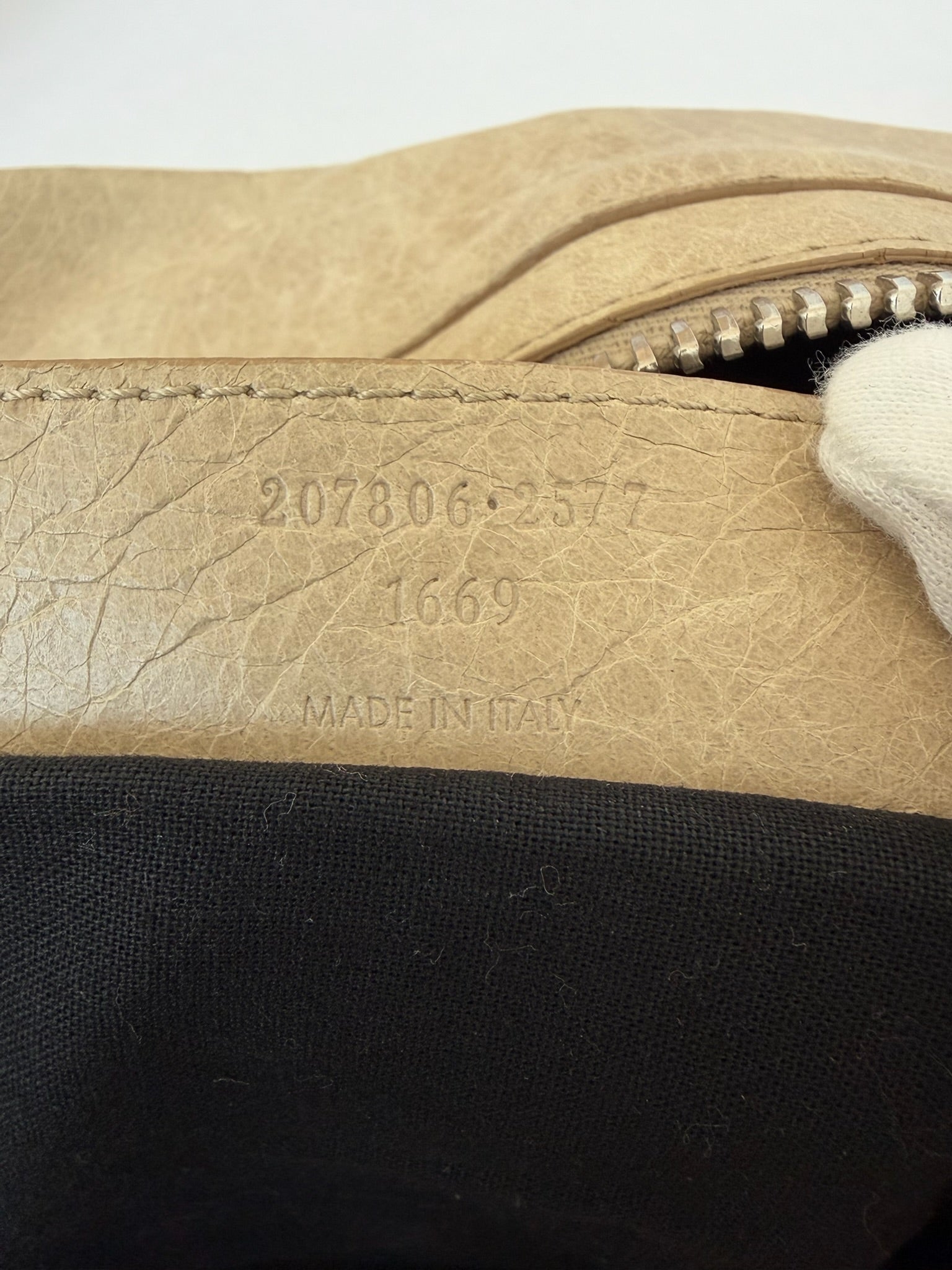 balenciaga 2000s cream motorcycle bag