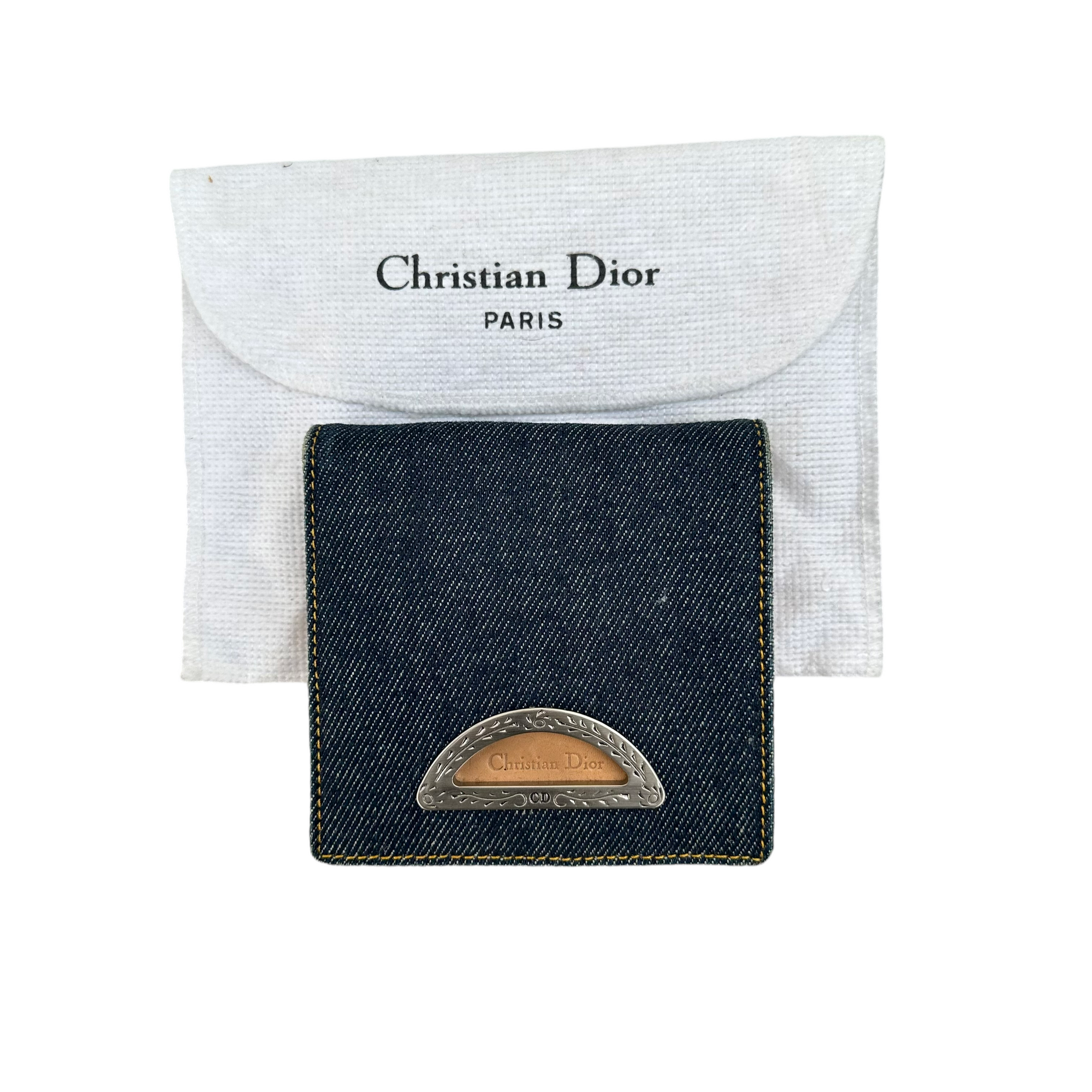 christian dior 2000s denim wallet