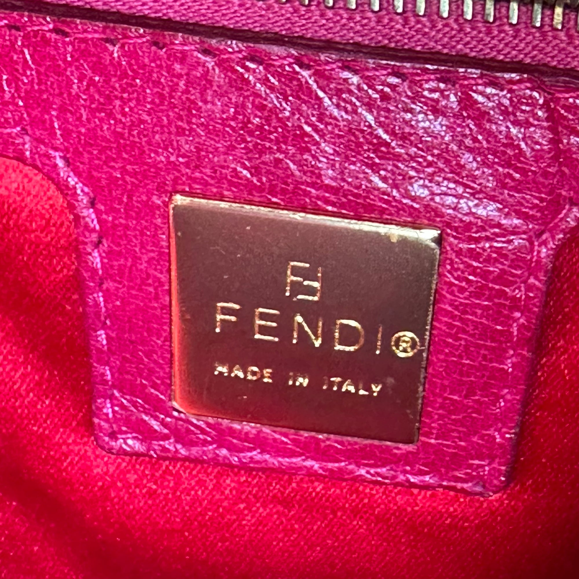 fendi 2000s pink suede mamma baguette