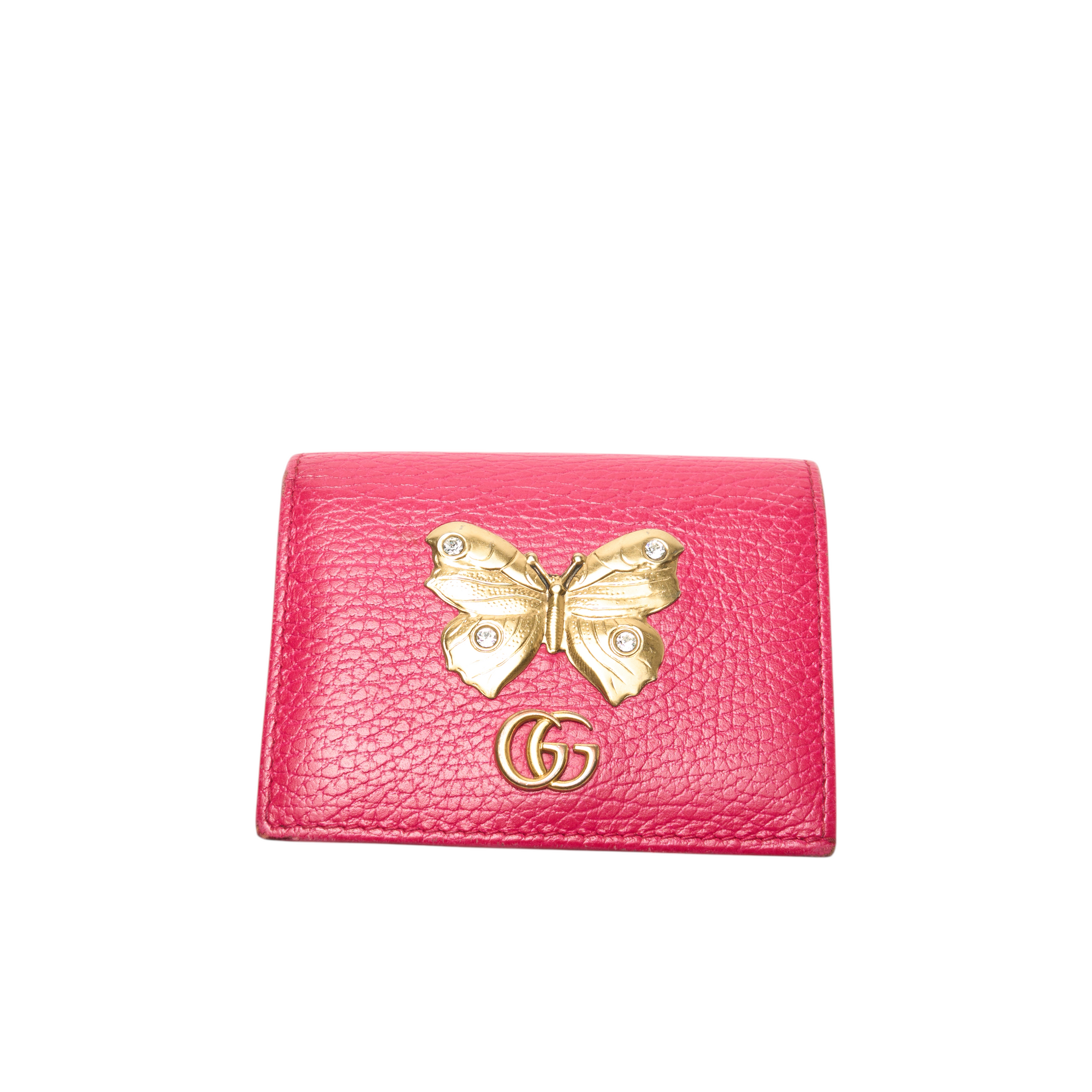 gucci red butterfly wallet