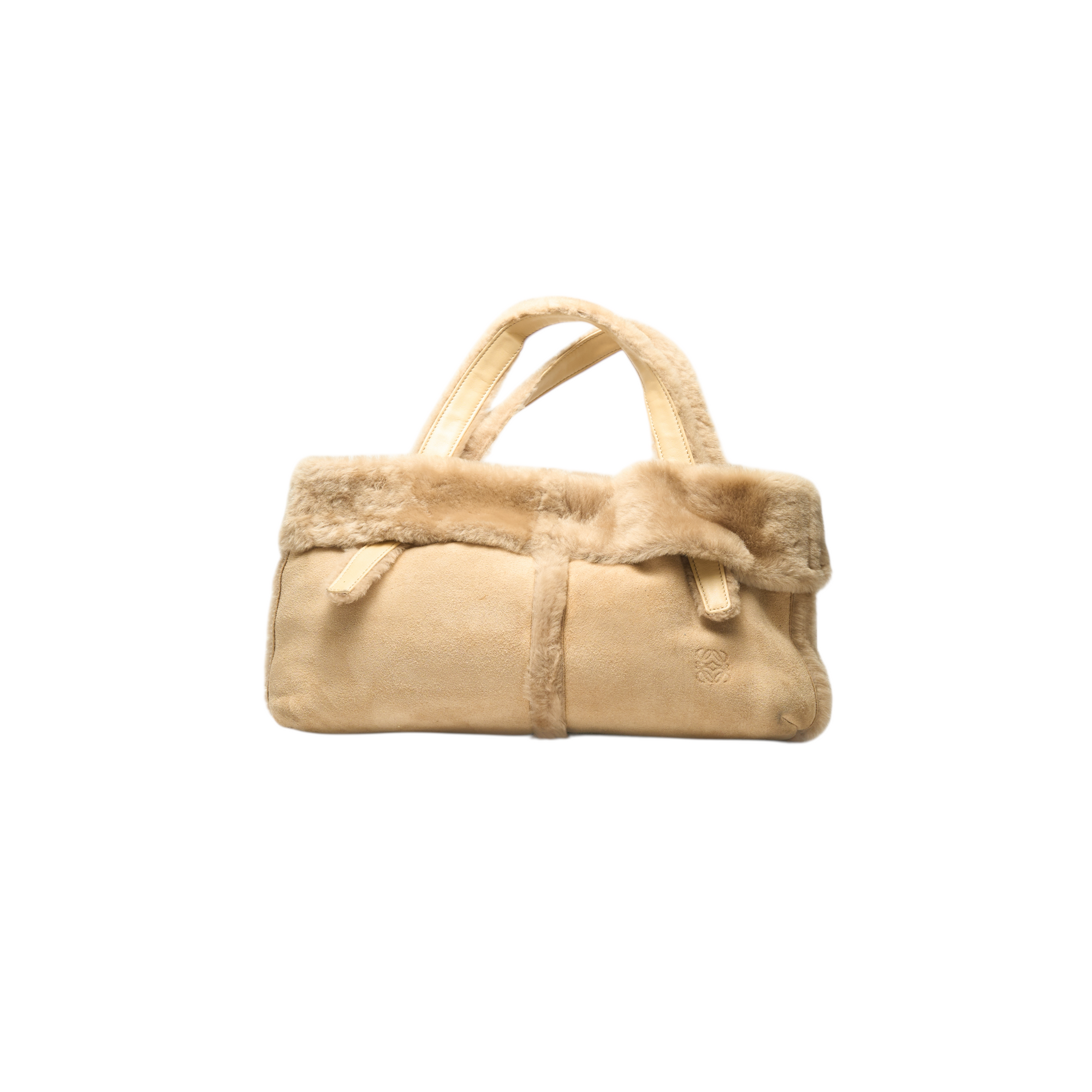 loewe 2000s yellow fur bag