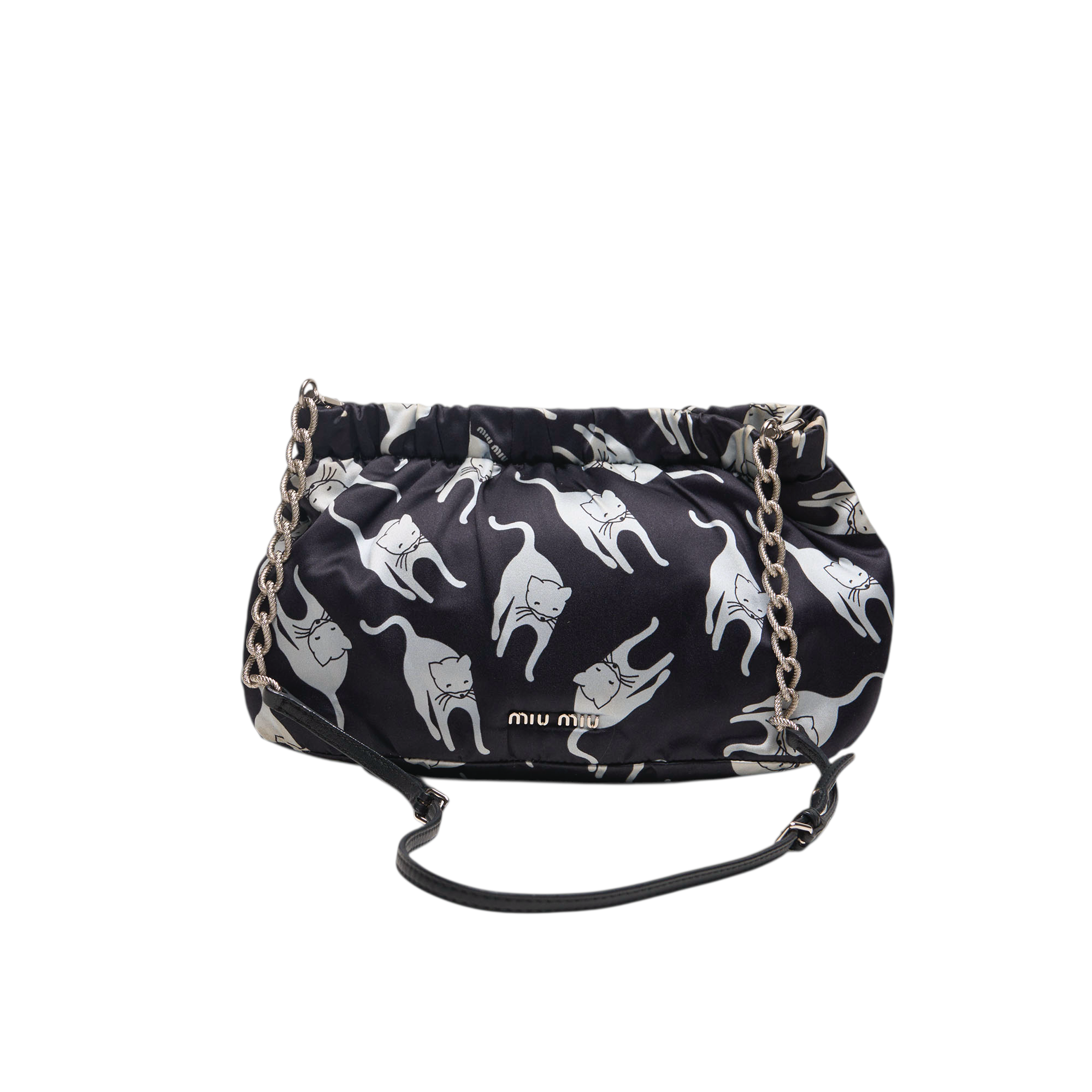 miu miu black cat bag