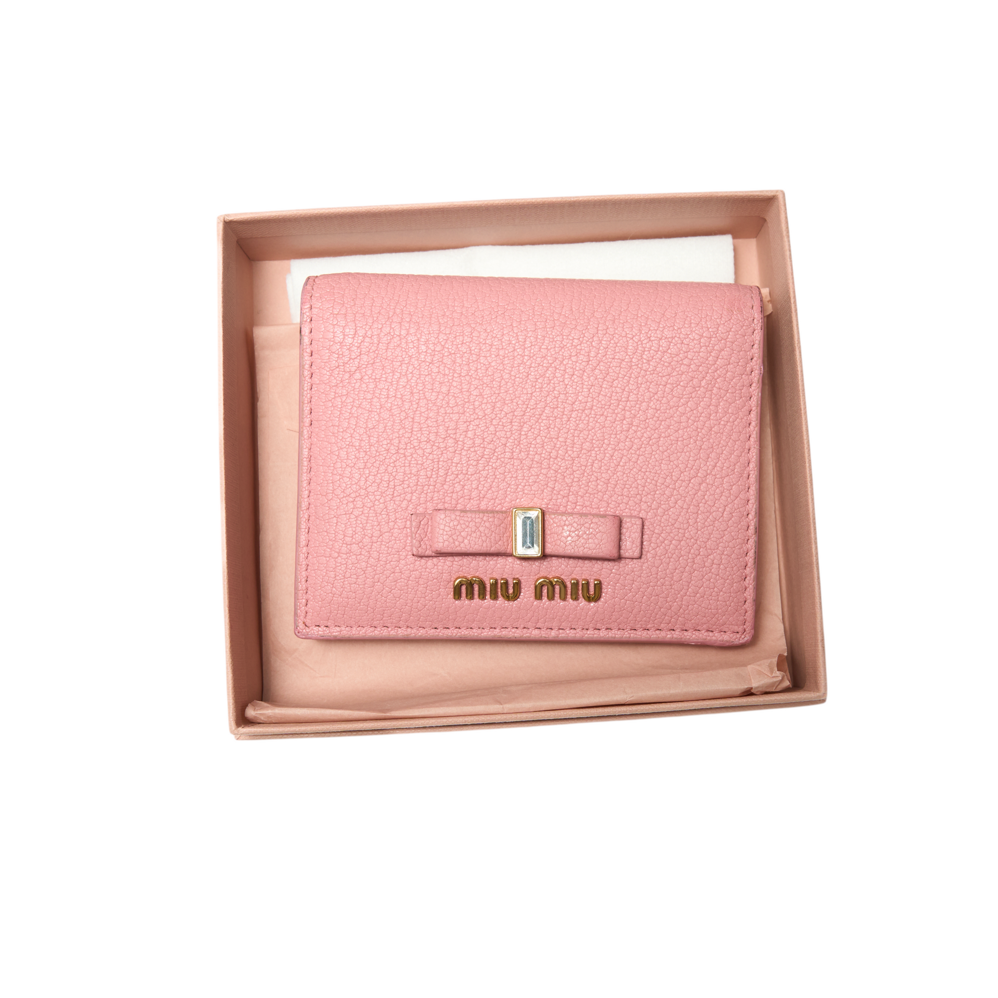 miu miu pink bow wallet